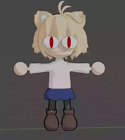 Neco arc T-Pose 3D model