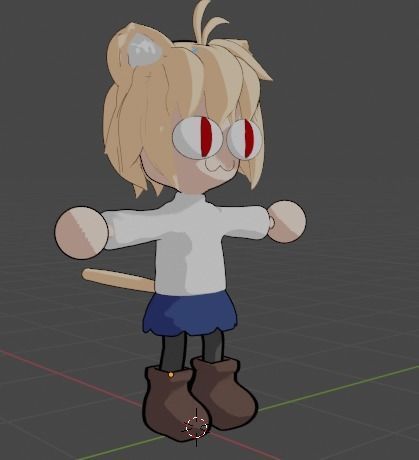 Neco arc T-Pose 3D model_1