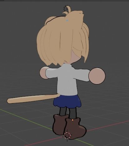 Neco arc T-Pose 3D model_2