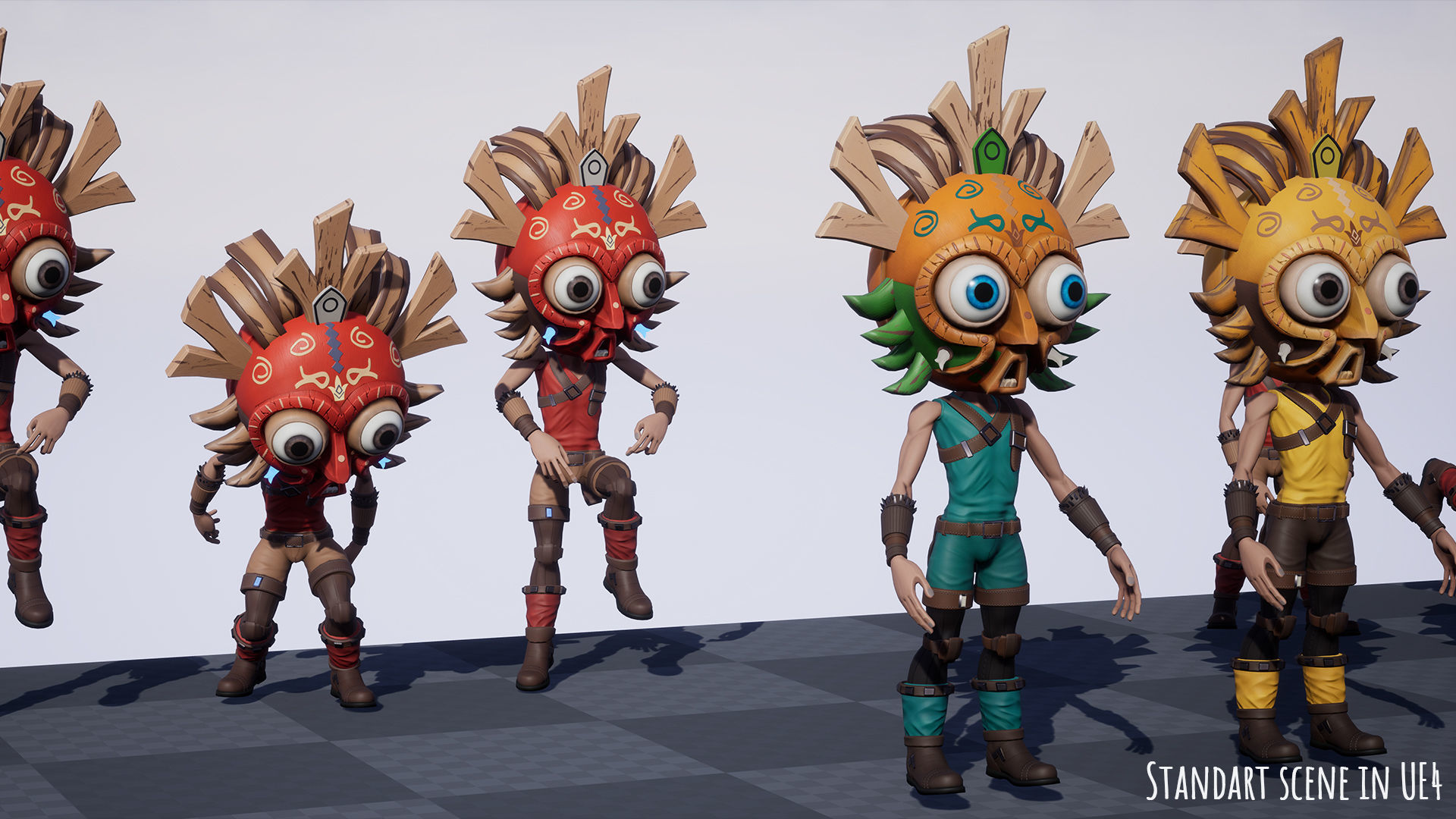 Stylized Character Druid 4 Low-poly 3D model_29