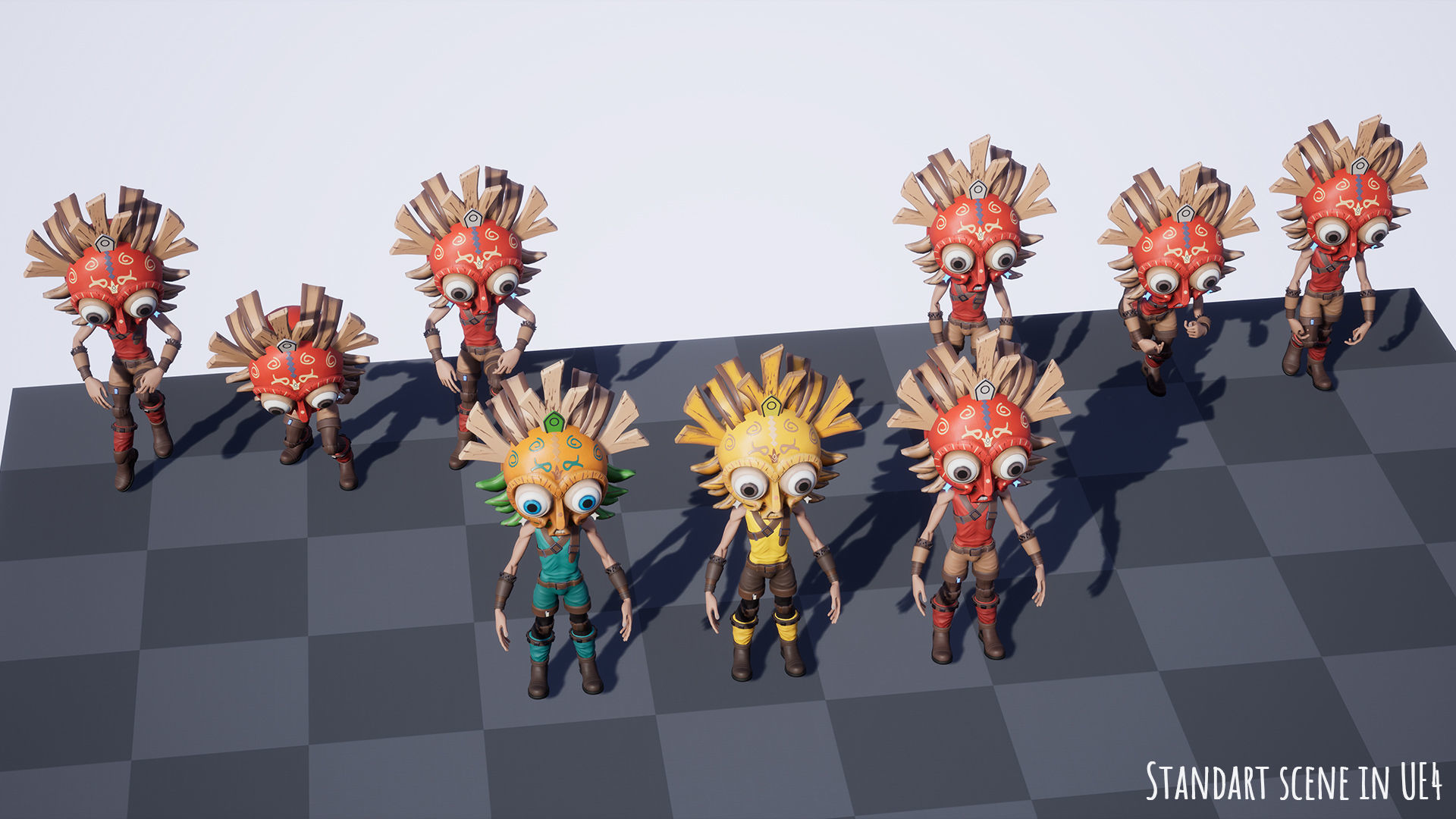 Stylized Character Druid 4 Low-poly 3D model_19