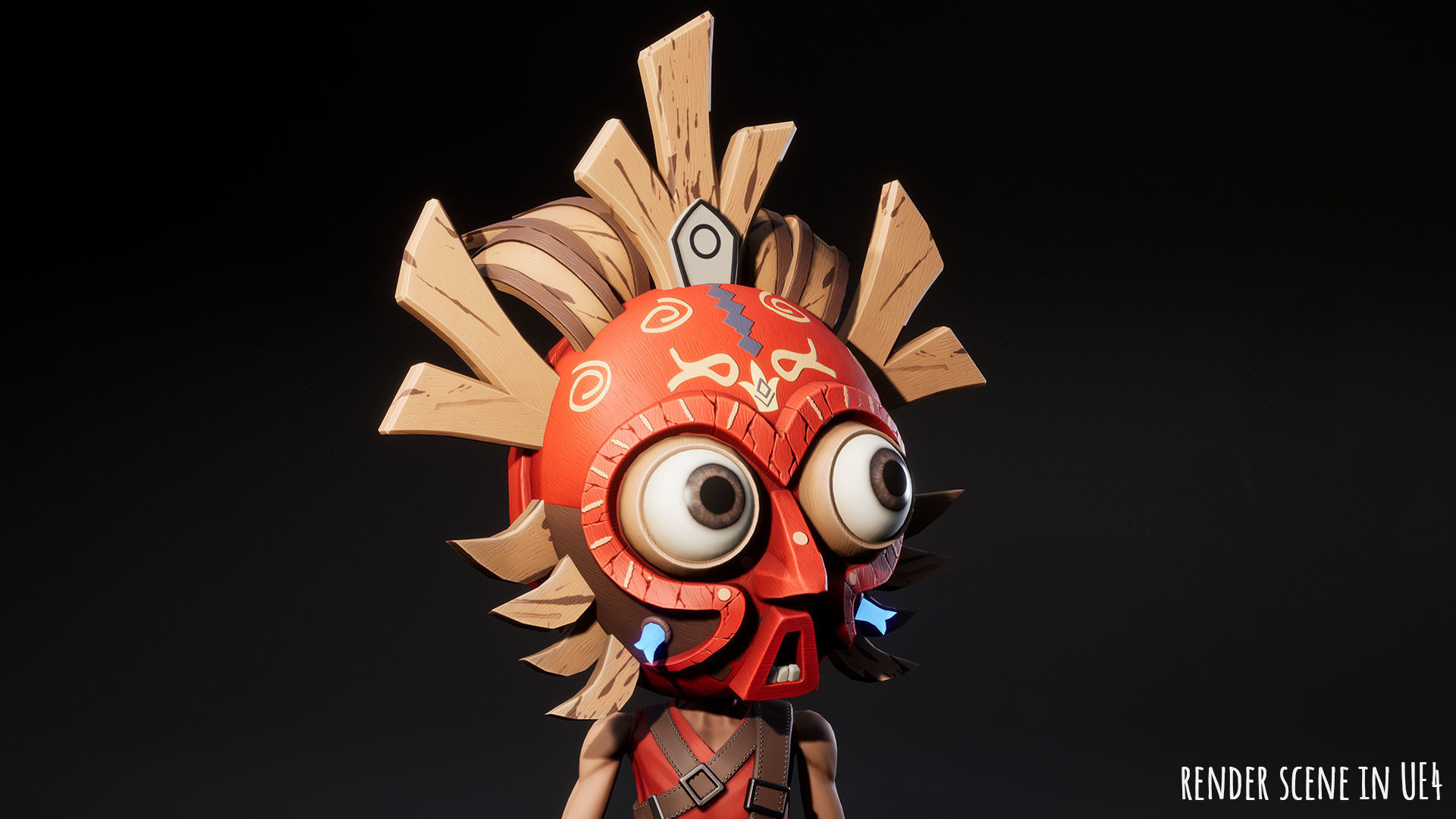 Stylized Character Druid 4 Low-poly 3D model_25