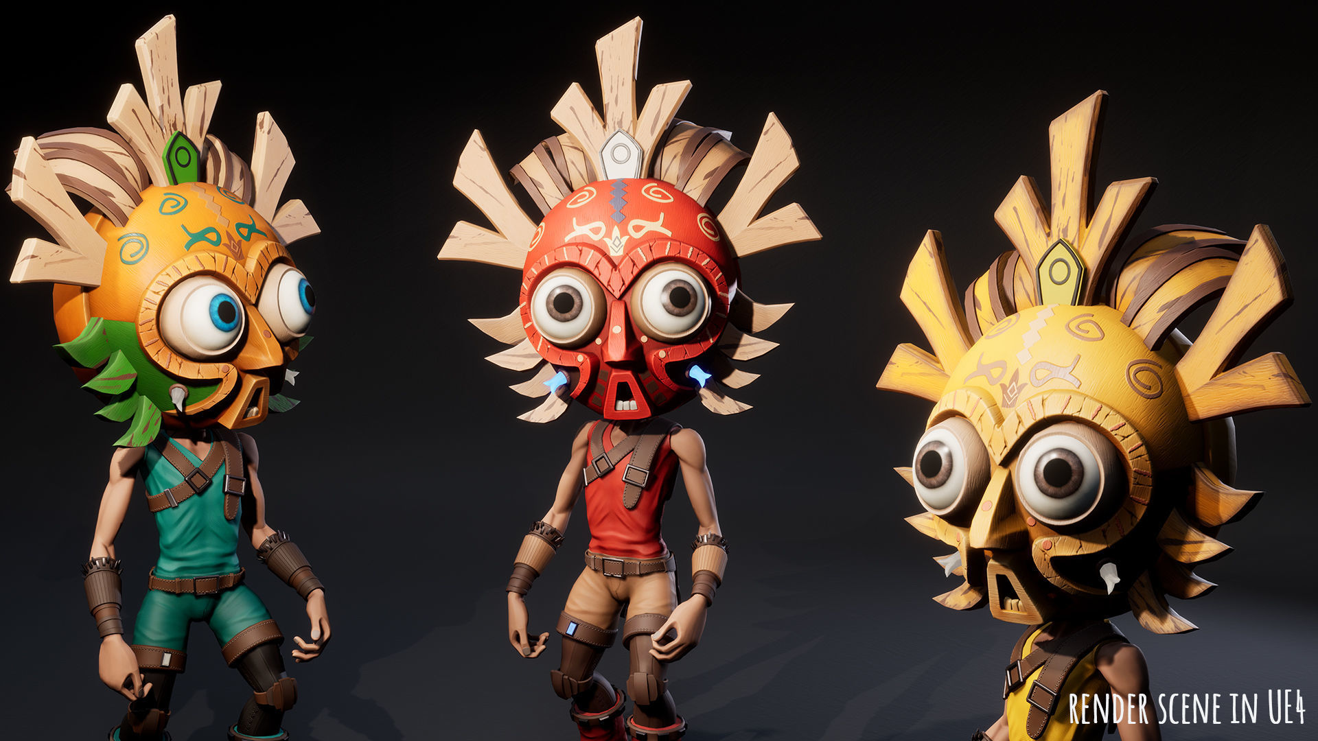 Stylized Character Druid 4 Low-poly 3D model_2