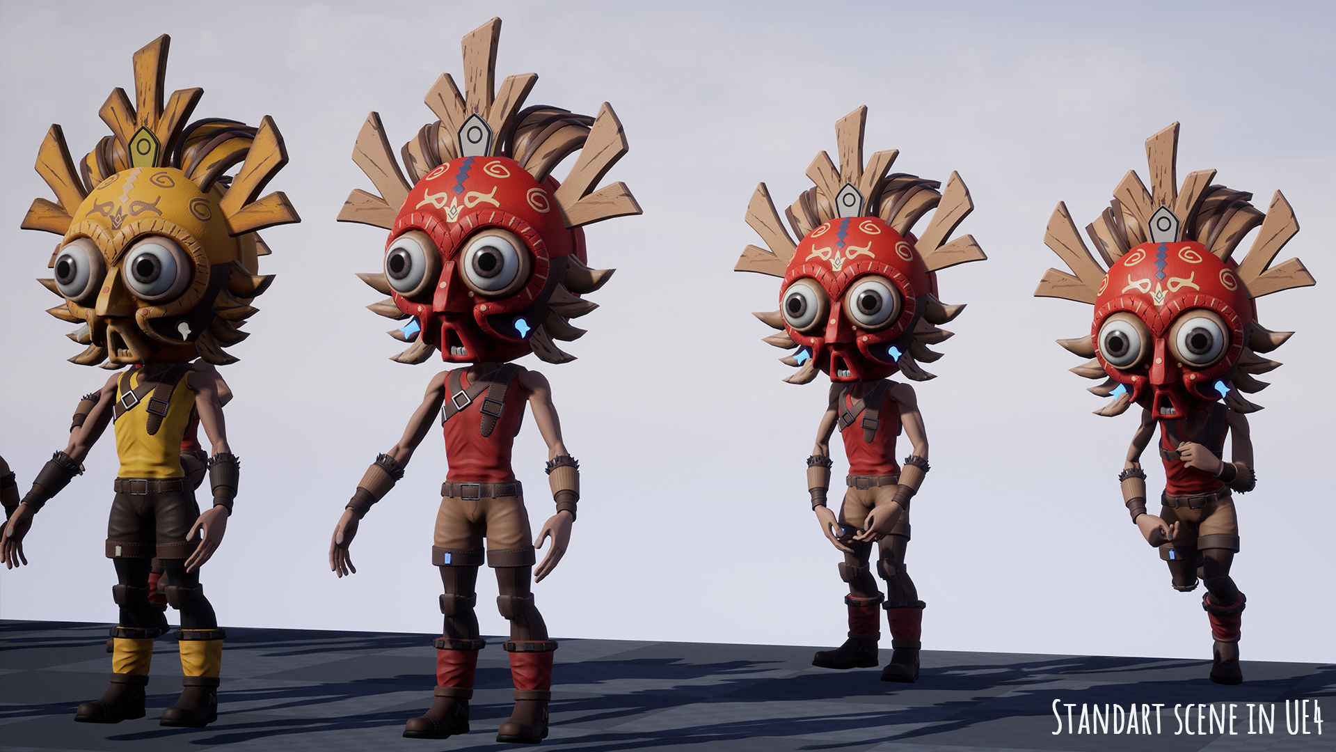 Stylized Character Druid 4 Low-poly 3D model_21