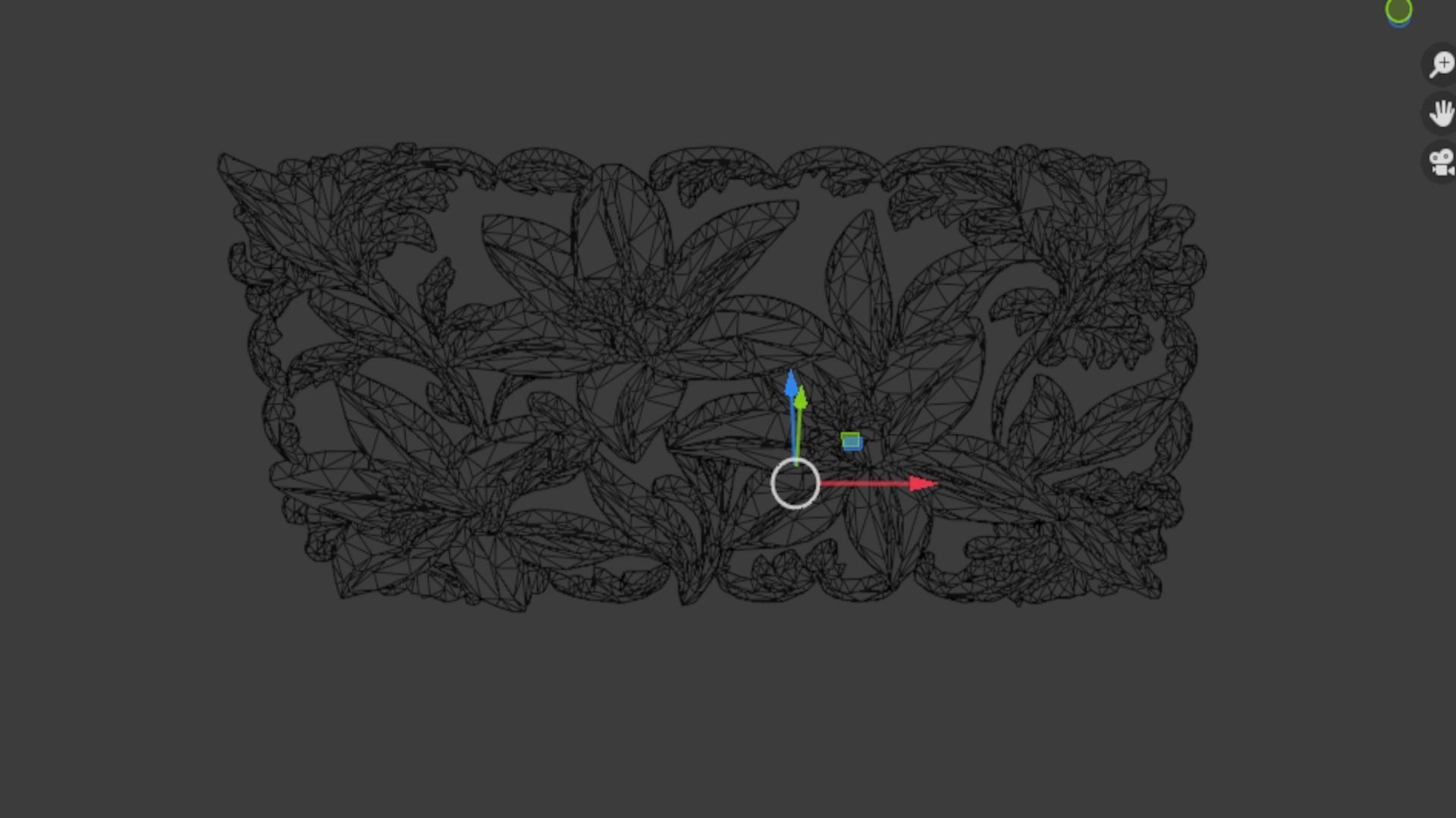 mural flowers decor set wall panel 01 3D model_5