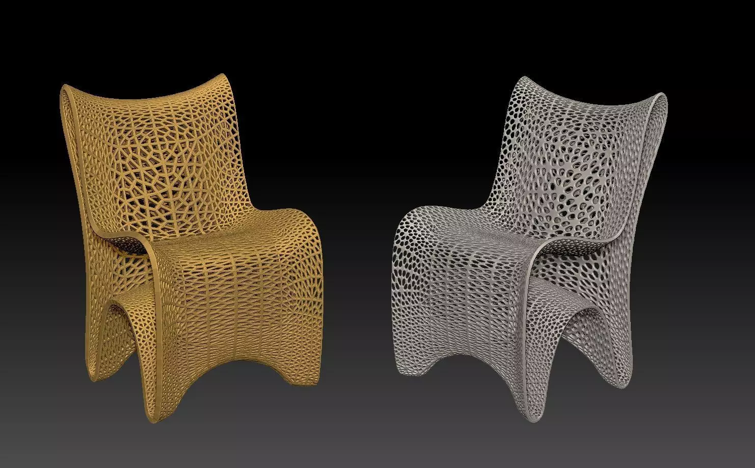 a chair of parameterization 3D print model