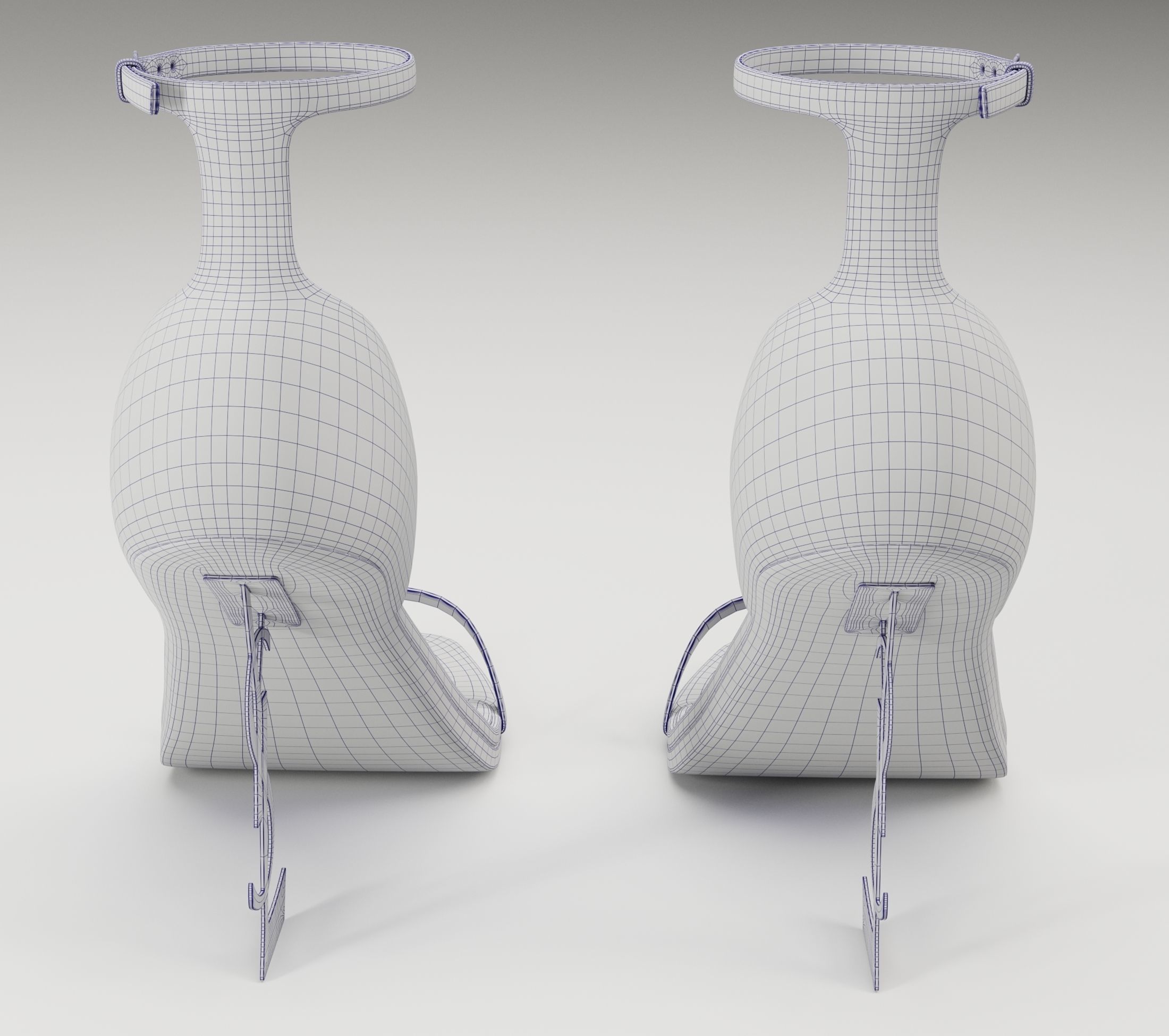 Saint Laurent heels glossy and mate Low-poly 3D model_25