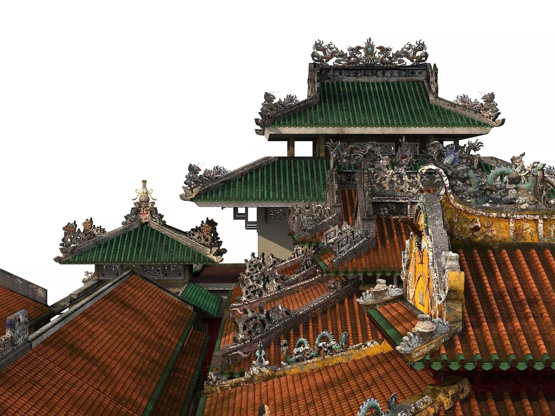 Ancient buildings Low-poly 3D model_0