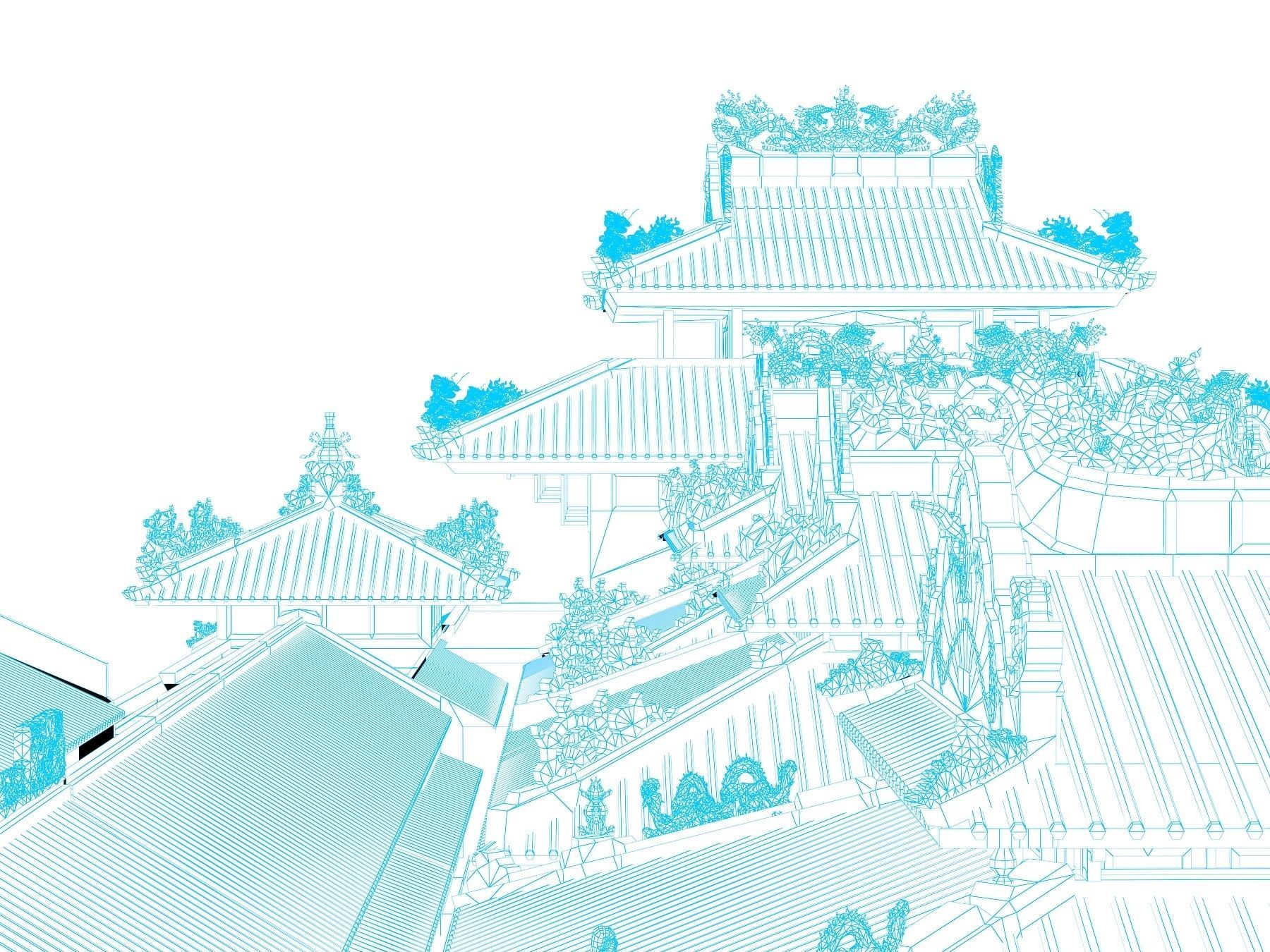 Ancient buildings Low-poly 3D model_9