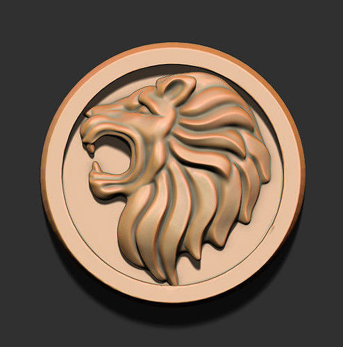 Lion Head Pendant for 3d Printing 3D print model