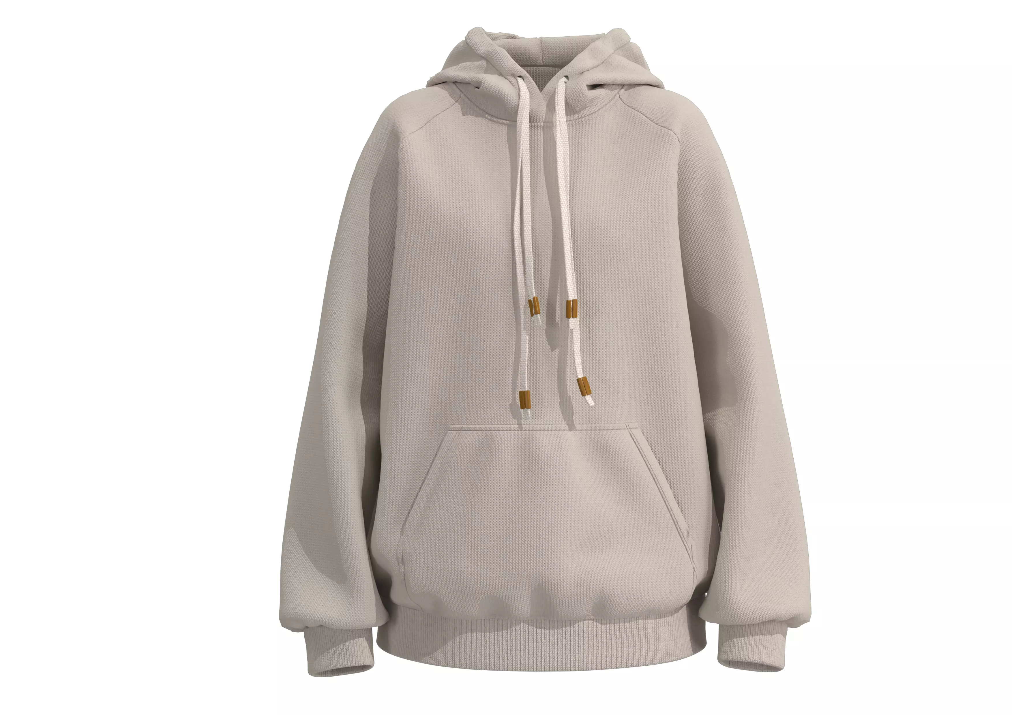 Knitted Hooded Short Sweater hoodie Free low-poly 3D model