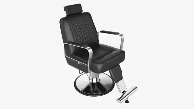 Barber Chair for Barbershop Salon Leather 3D model