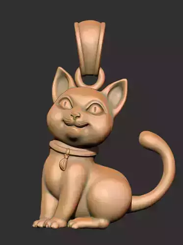 Cat Pendant for 3d Printing