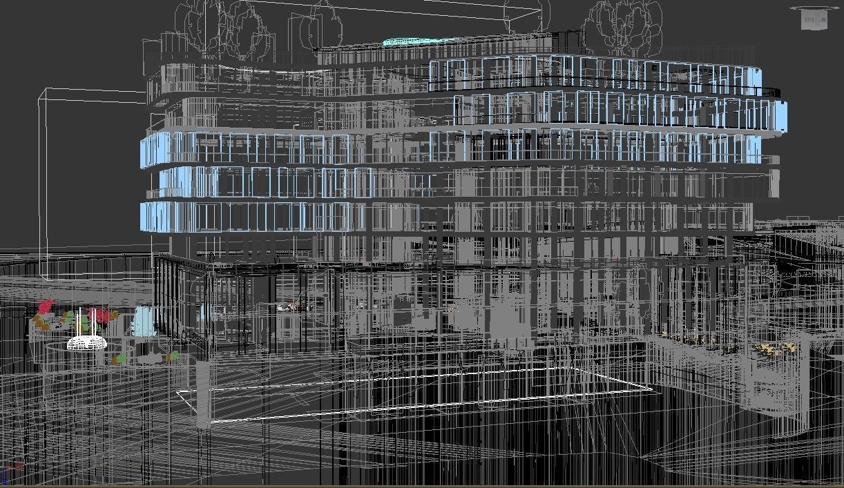 Modern Office Building 3D model_24