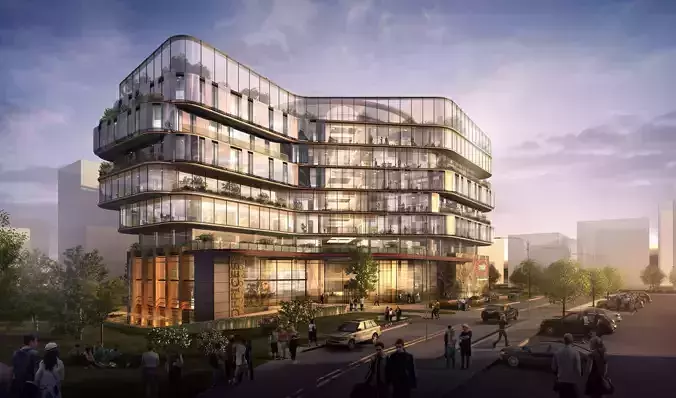 Modern Office Building 3D model