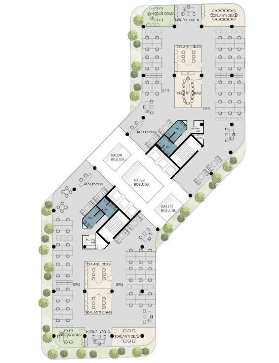 Modern Office Building 3D model_21