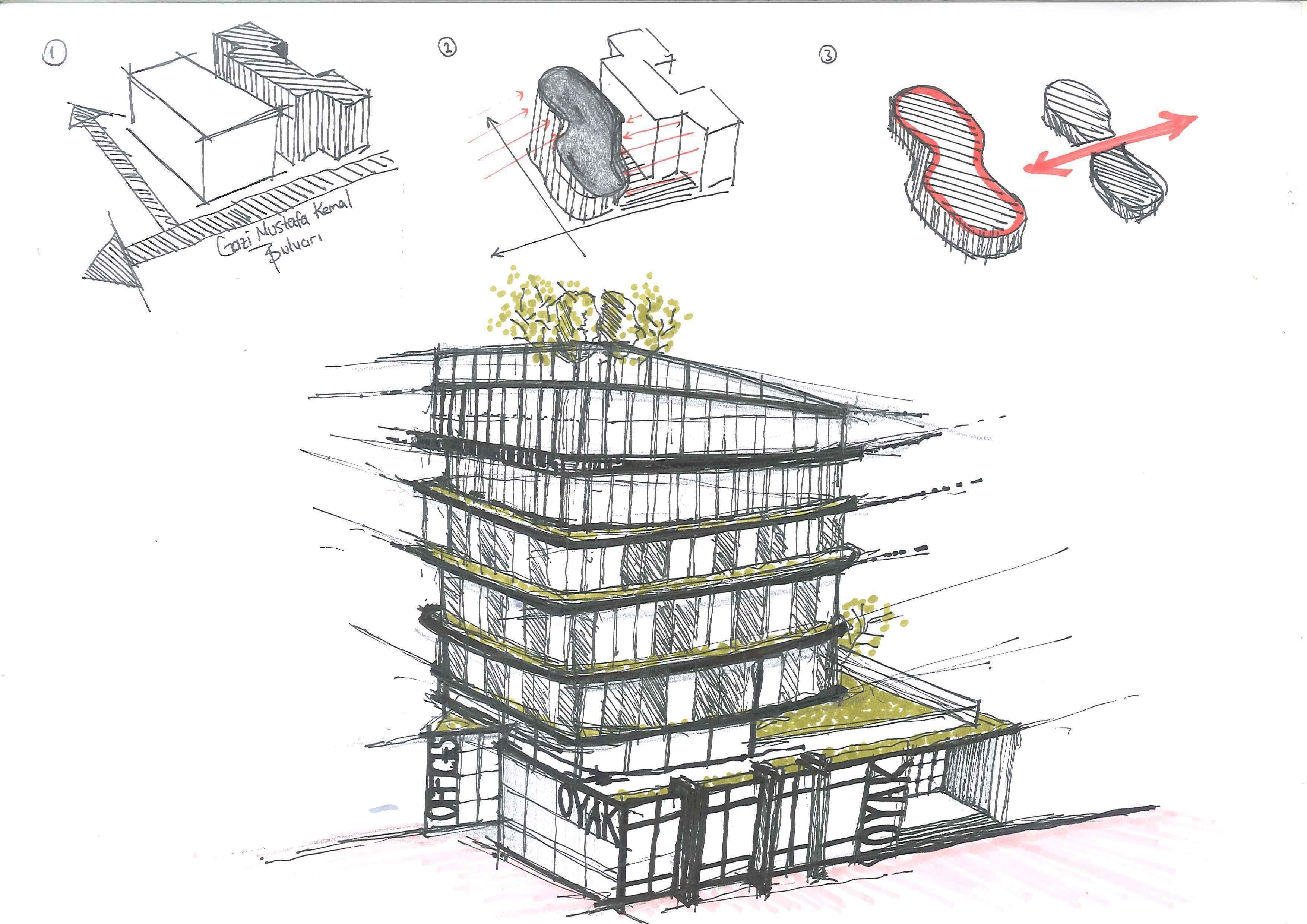 Modern Office Building 3D model_12