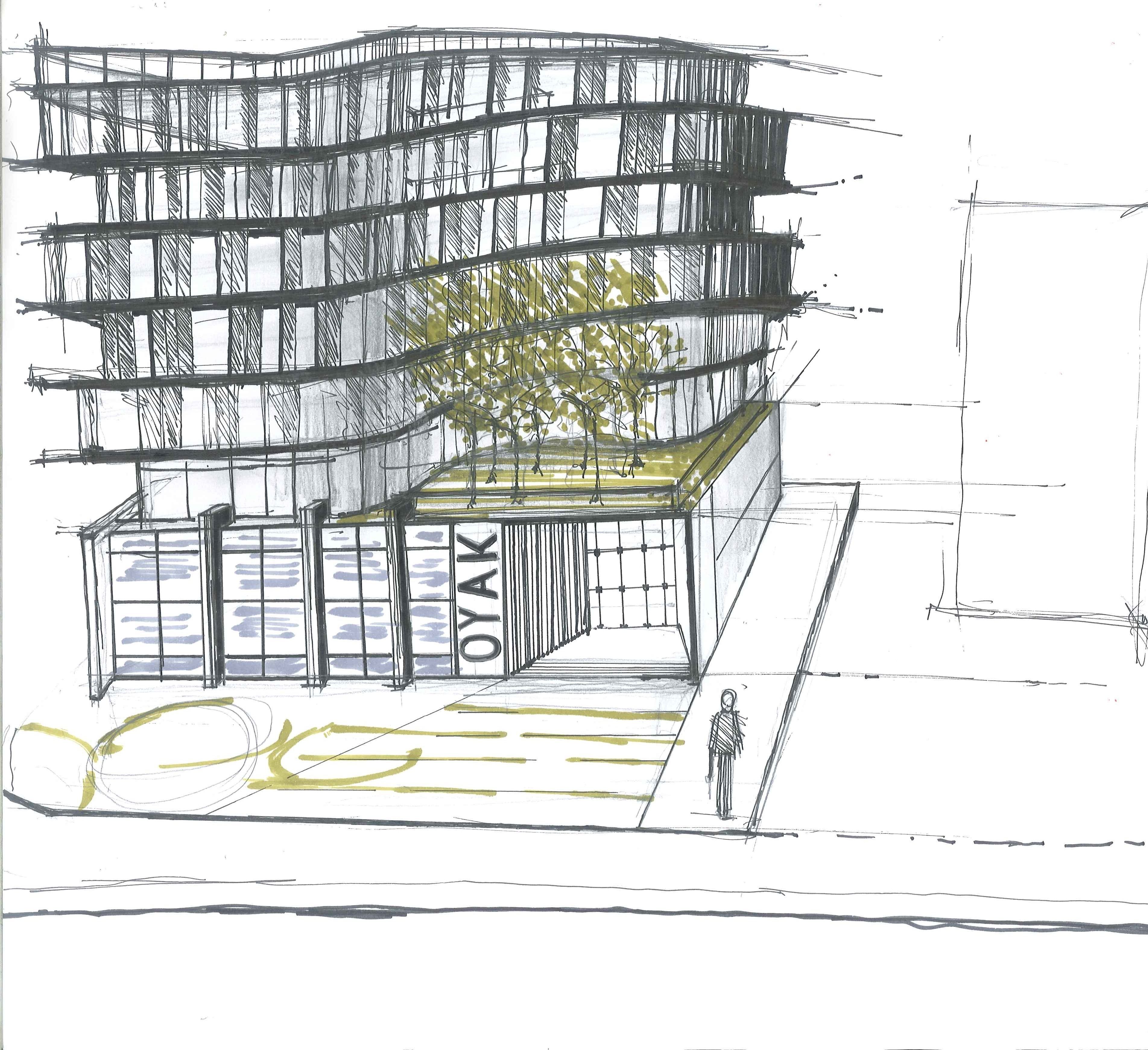 Modern Office Building 3D model_11