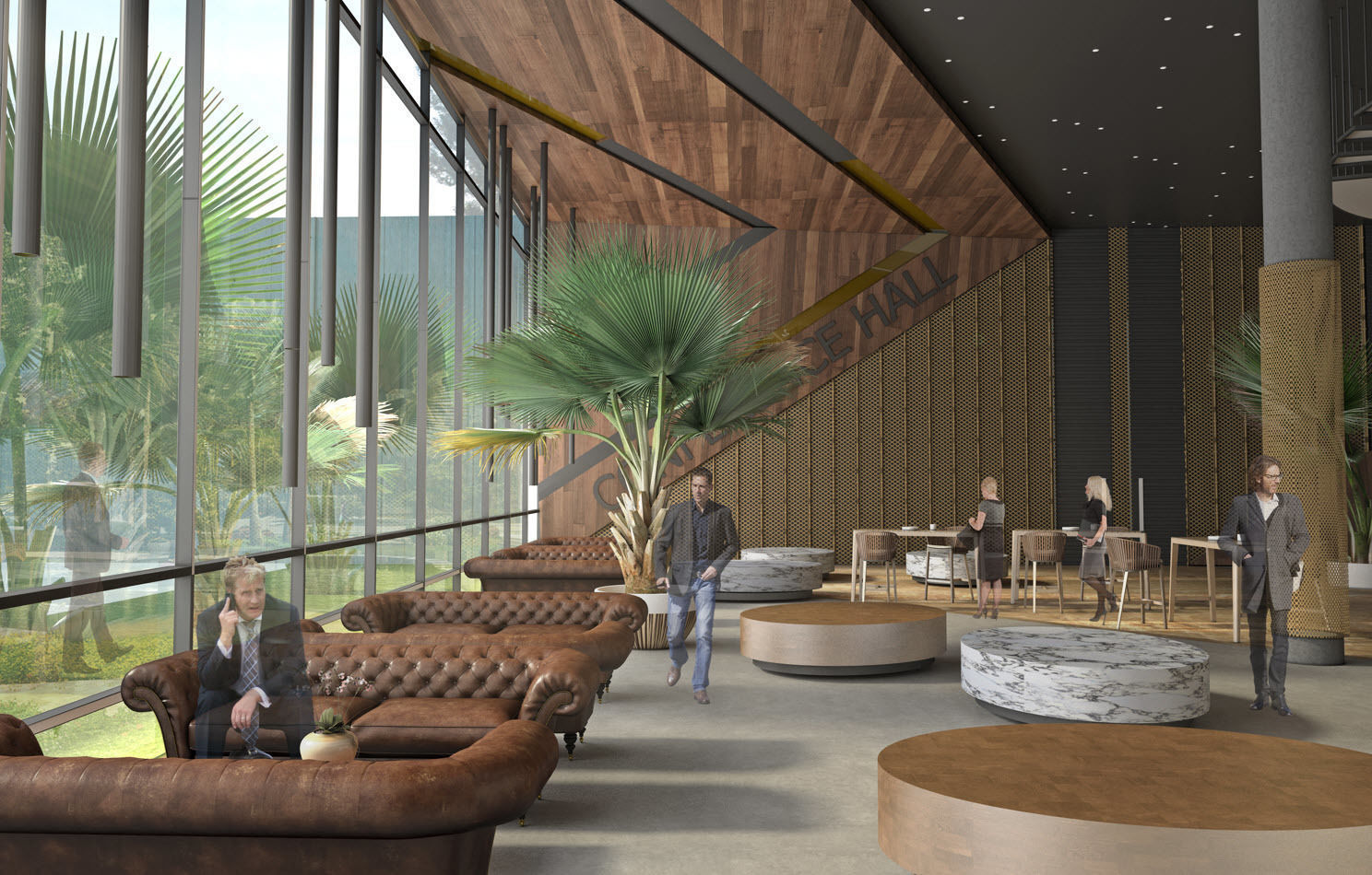 Modern Office Building 3D model_8