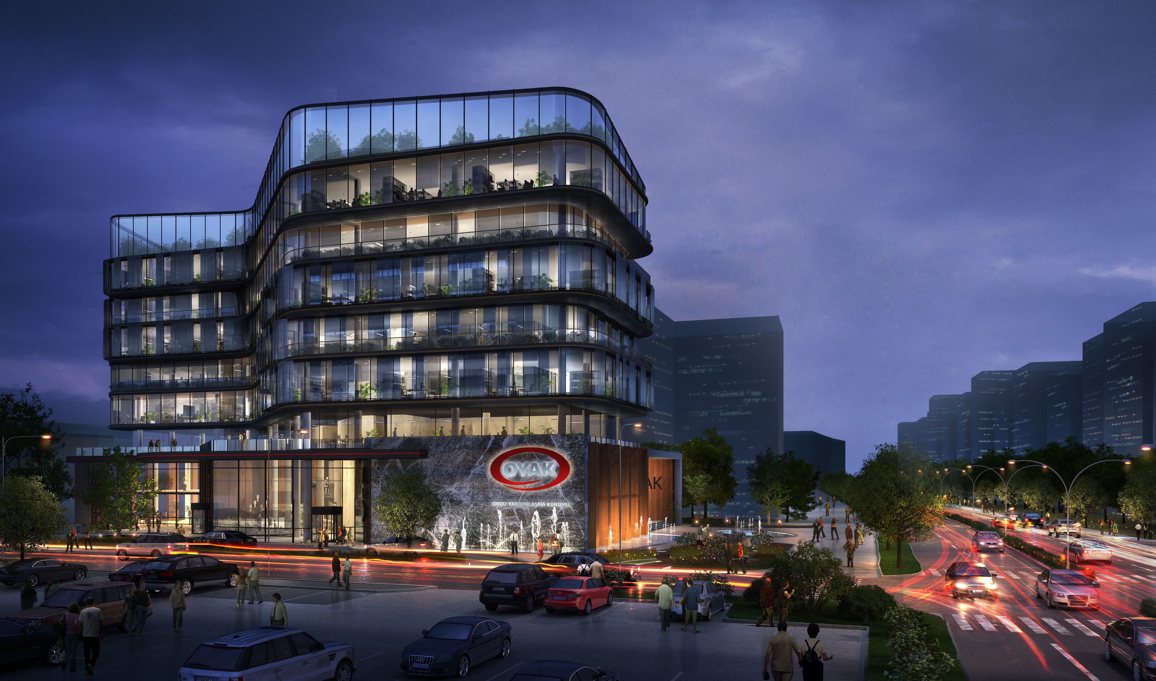 Modern Office Building 3D model_1