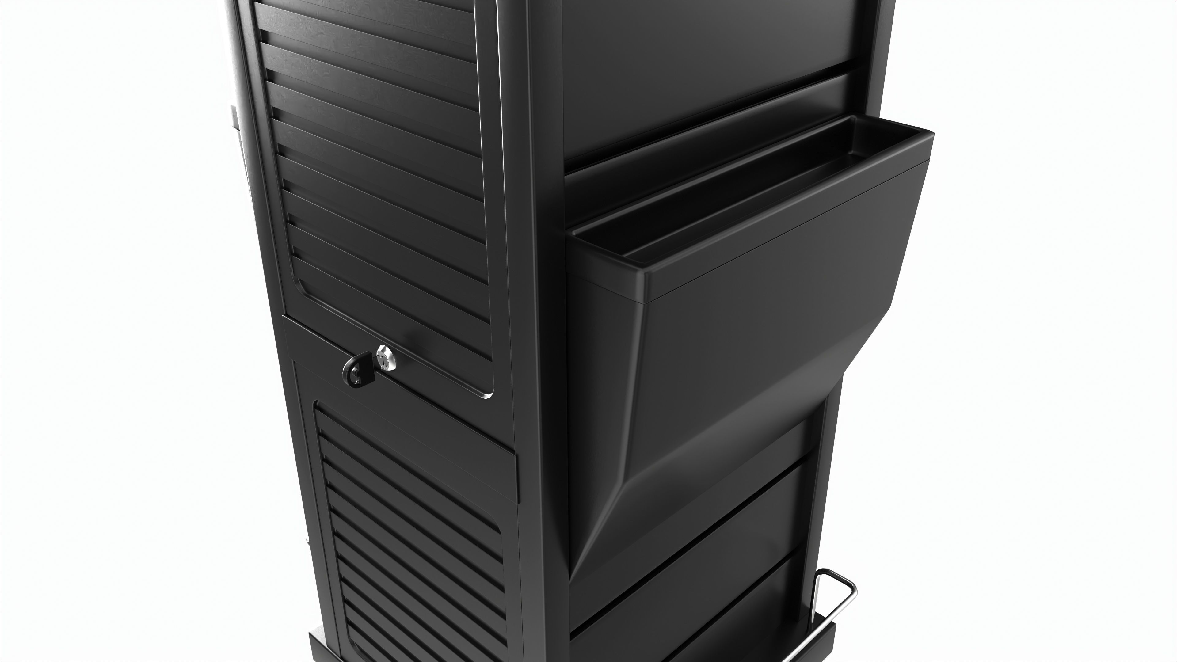 Hair Salon Trolley Rolling Cart with Drawers 3D model_4