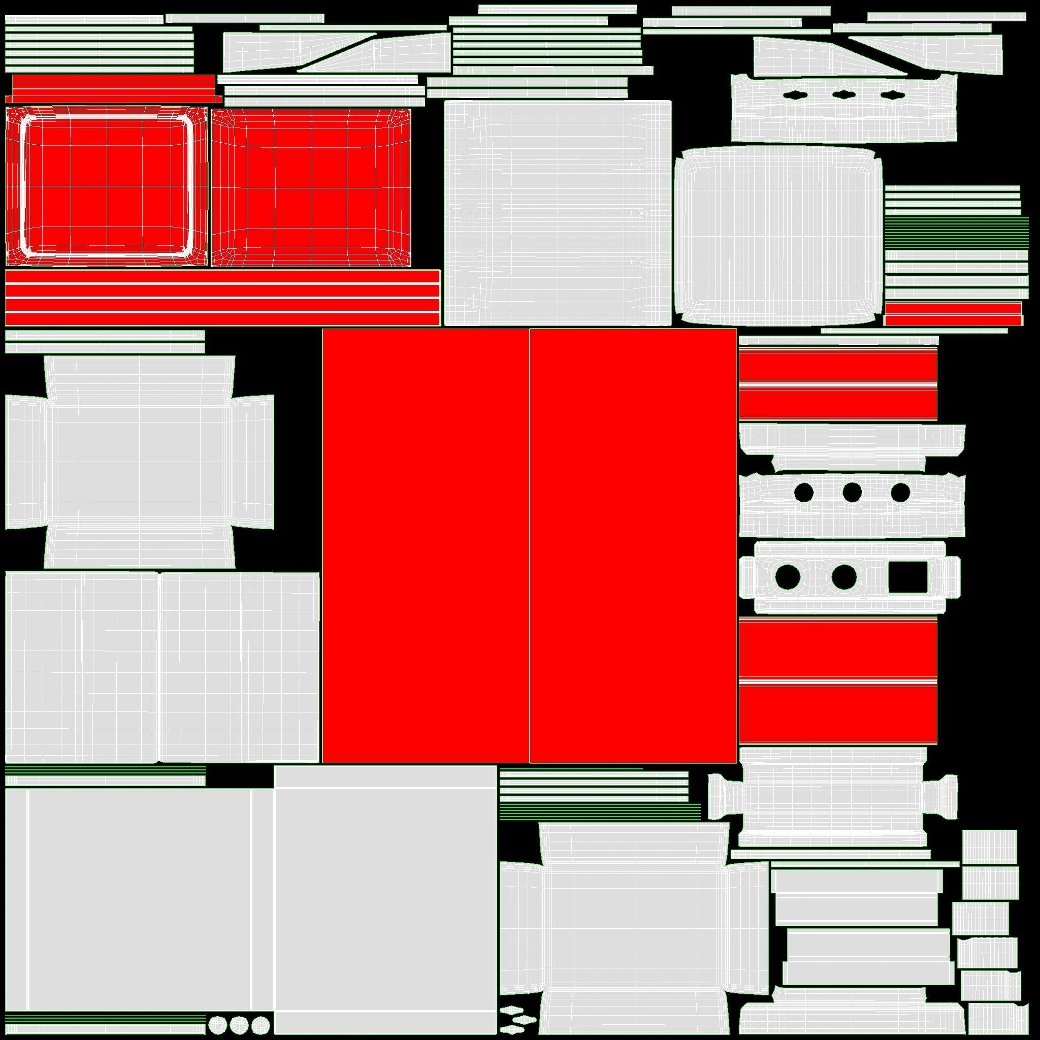 Hair Salon Trolley Rolling Cart with Drawers 3D model_10
