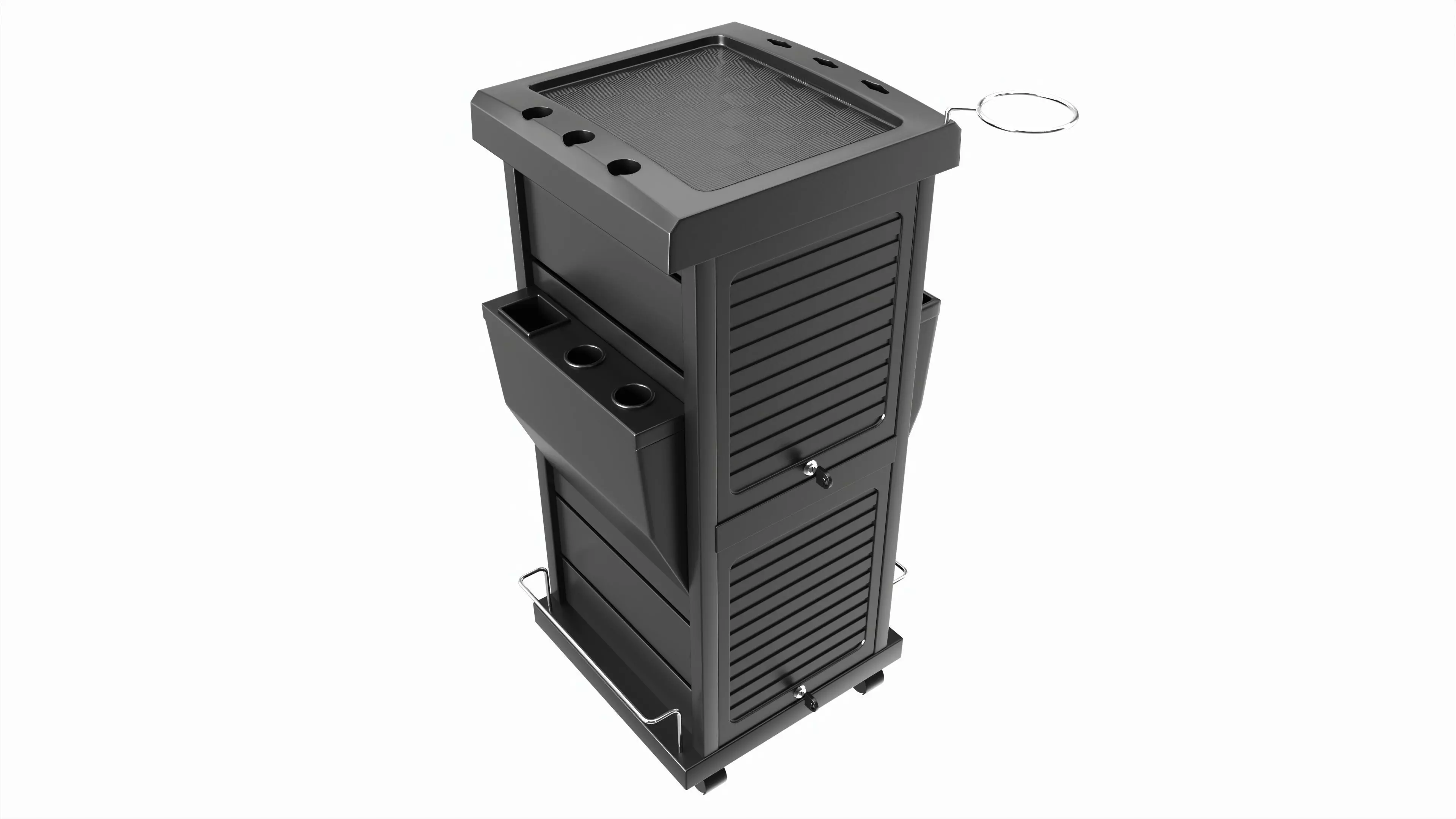 Hair Salon Trolley Rolling Cart with Drawers 3D model_0