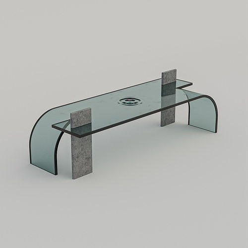 Cristal Modern Table - Doble h  Low-poly 3D model