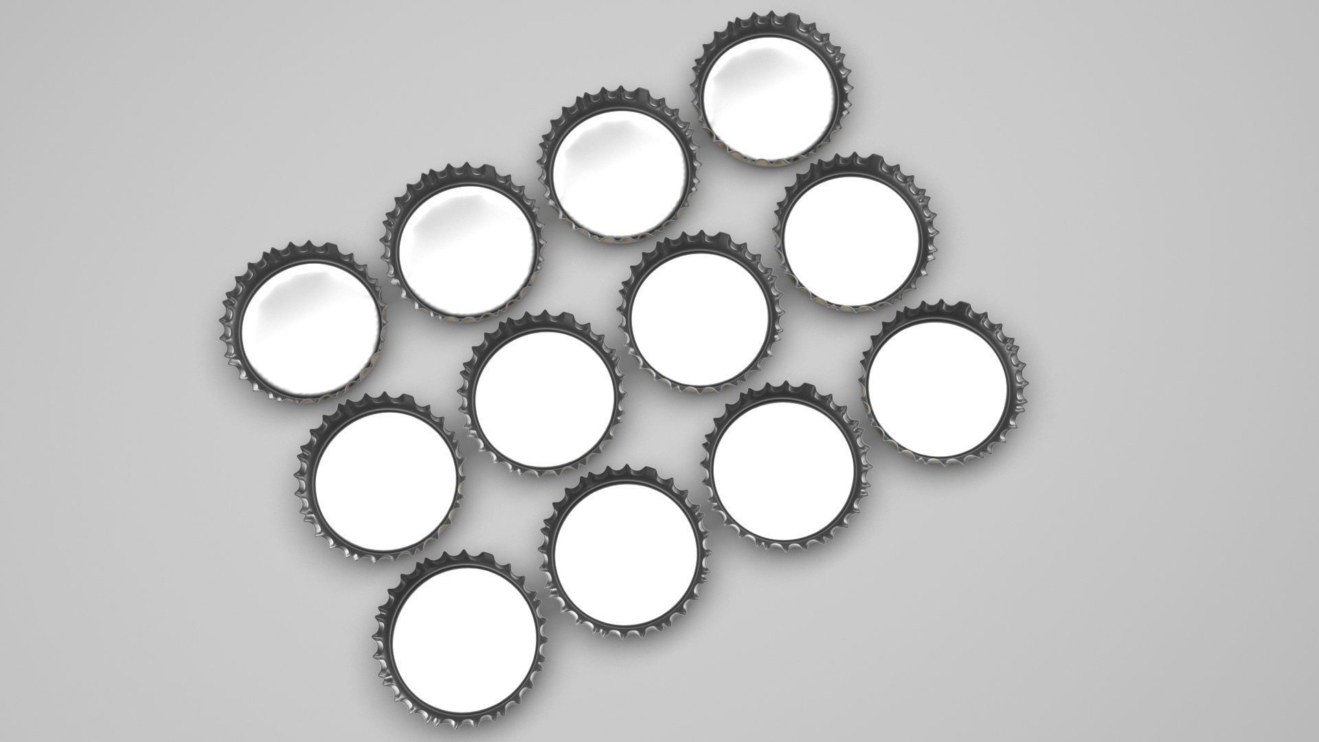 Beer Bottle Caps 3D model_6