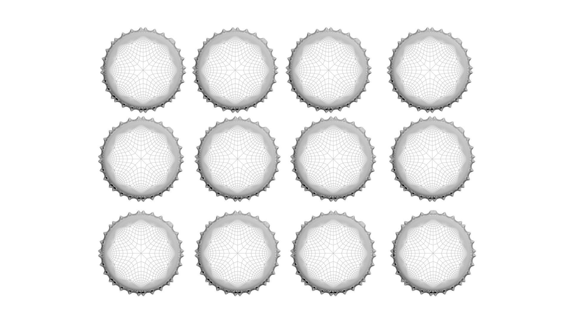 Beer Bottle Caps 3D model_29