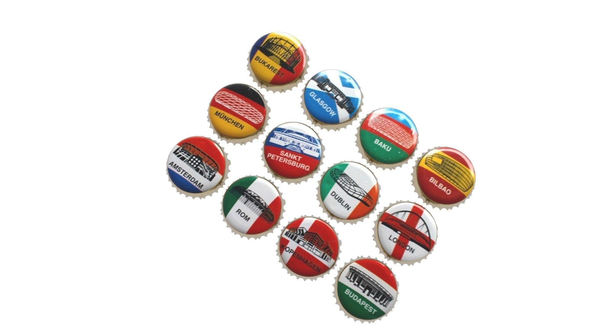 Beer Bottle Caps 3D model_11