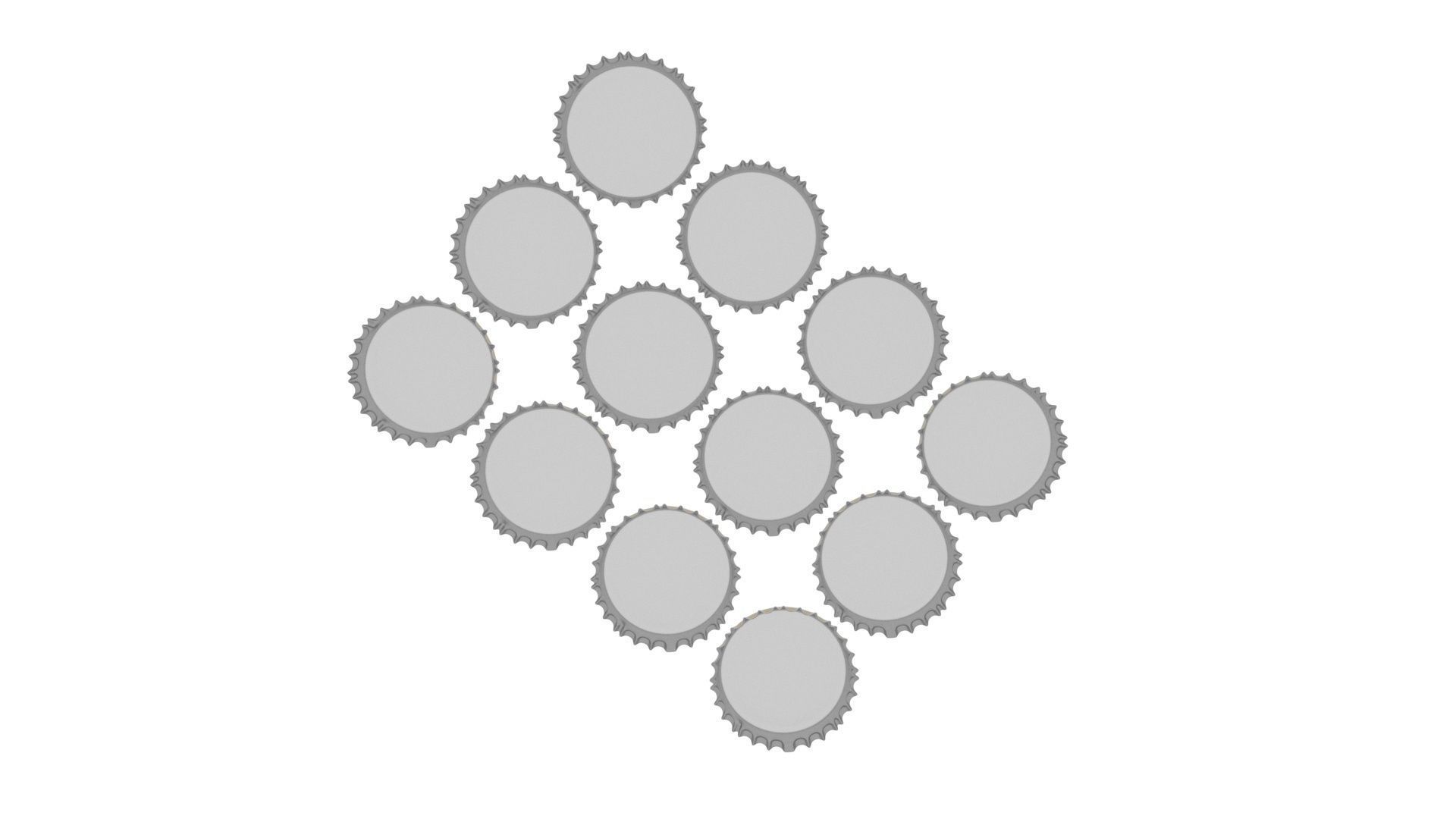 Beer Bottle Caps 3D model_14