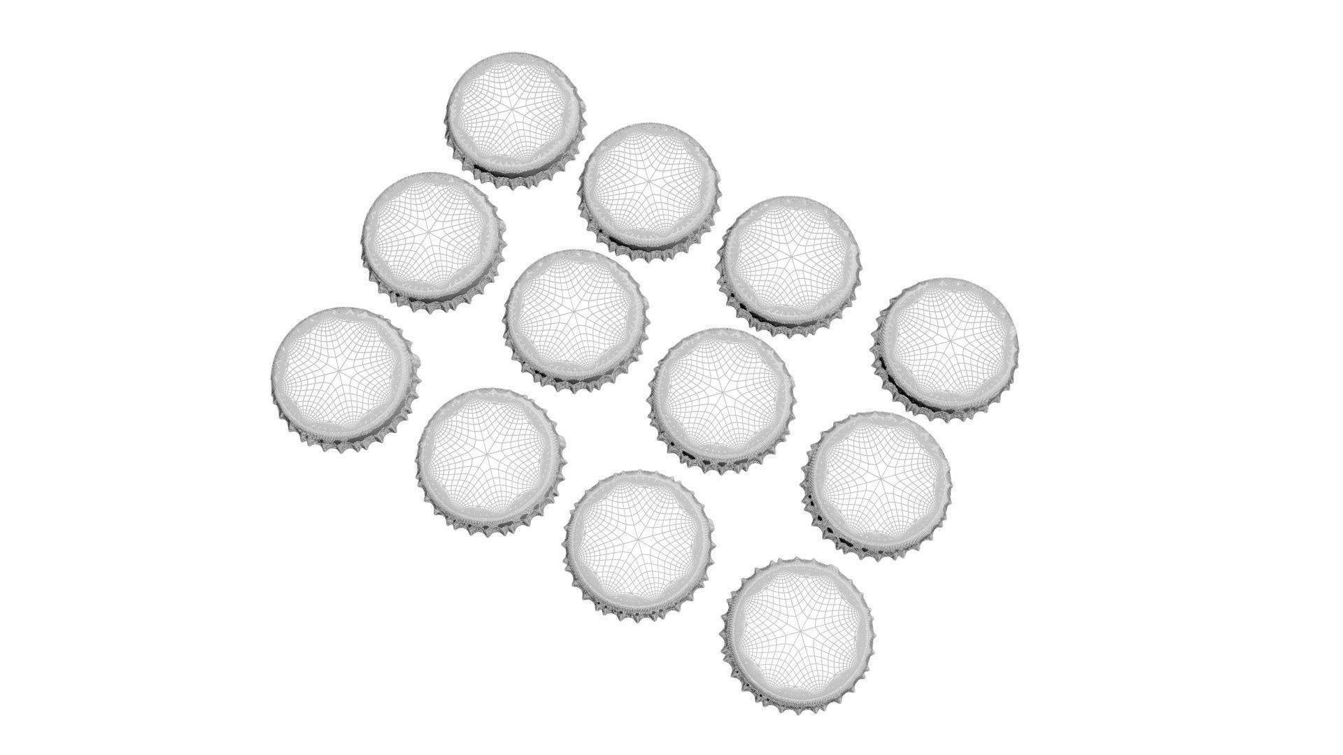 Beer Bottle Caps 3D model_24