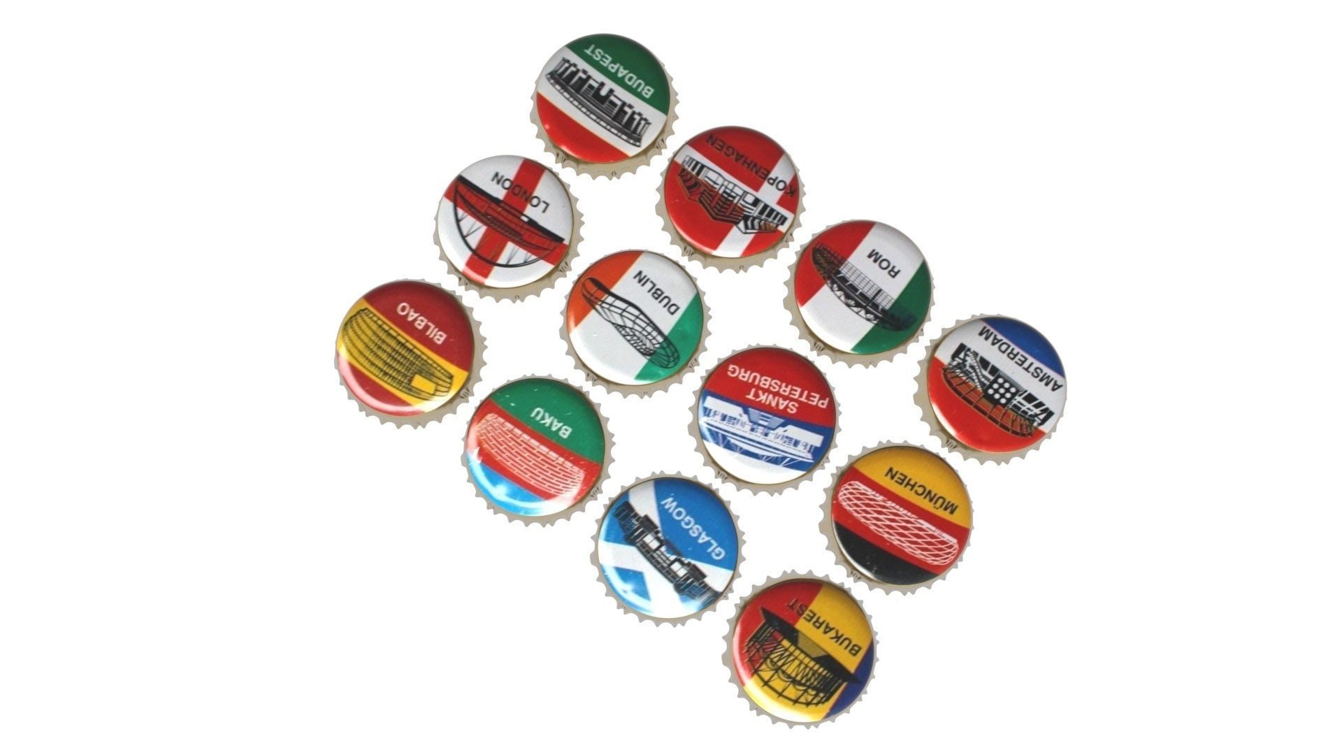 Beer Bottle Caps 3D model_13