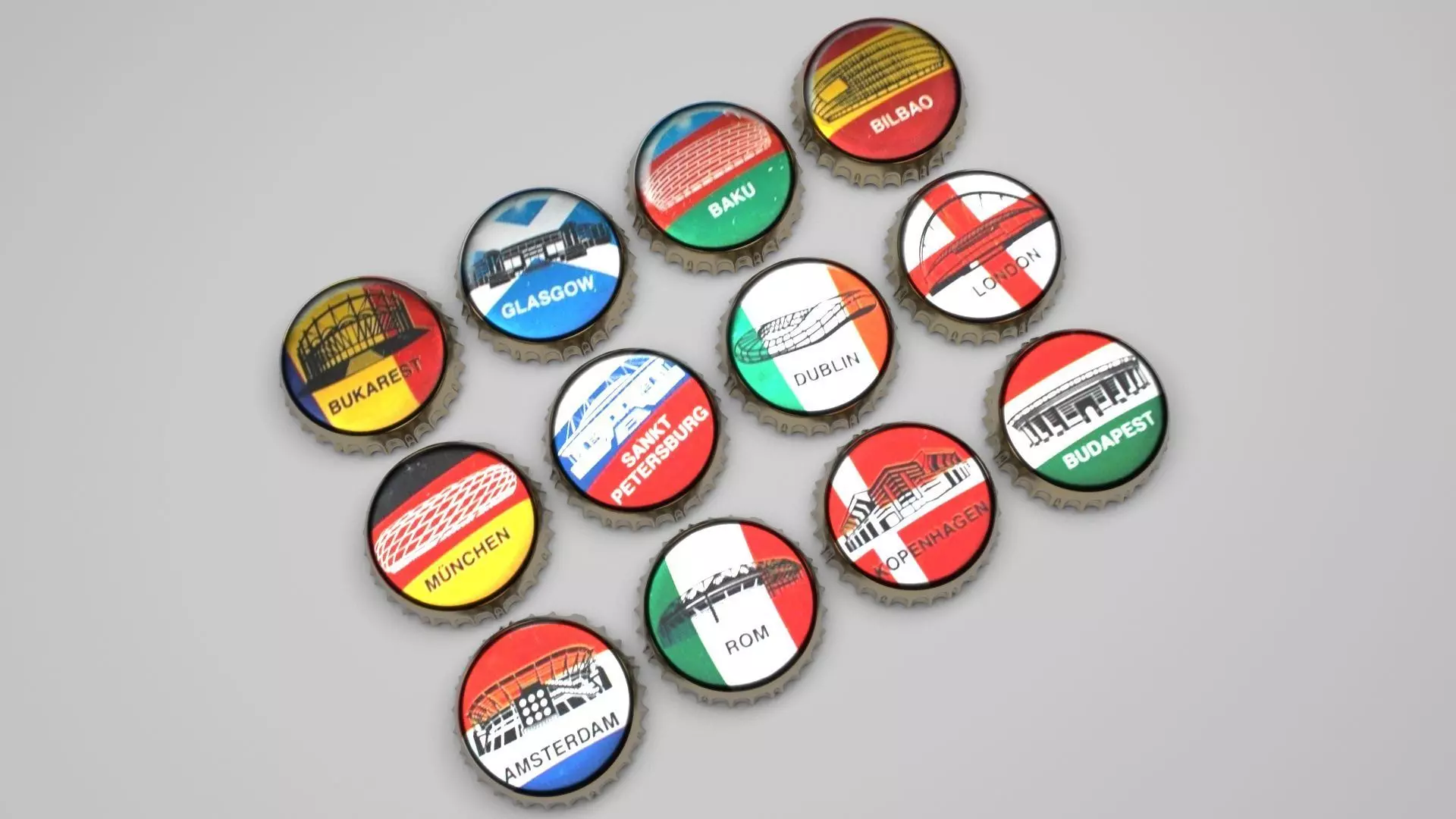 Beer Bottle Caps 3D model_0