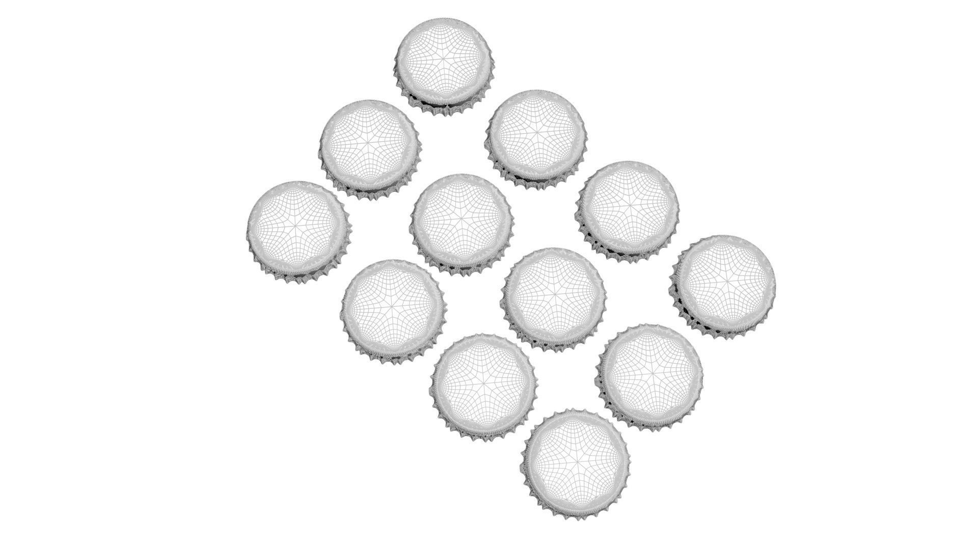 Beer Bottle Caps 3D model_26