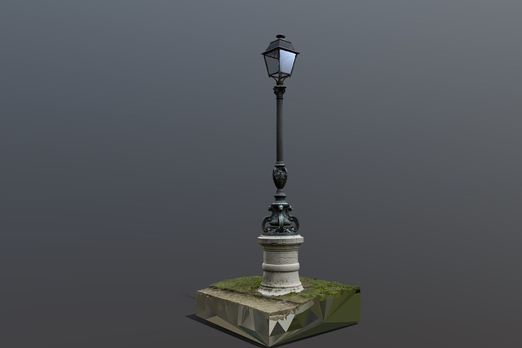 Street lamp Paris 3D model_1