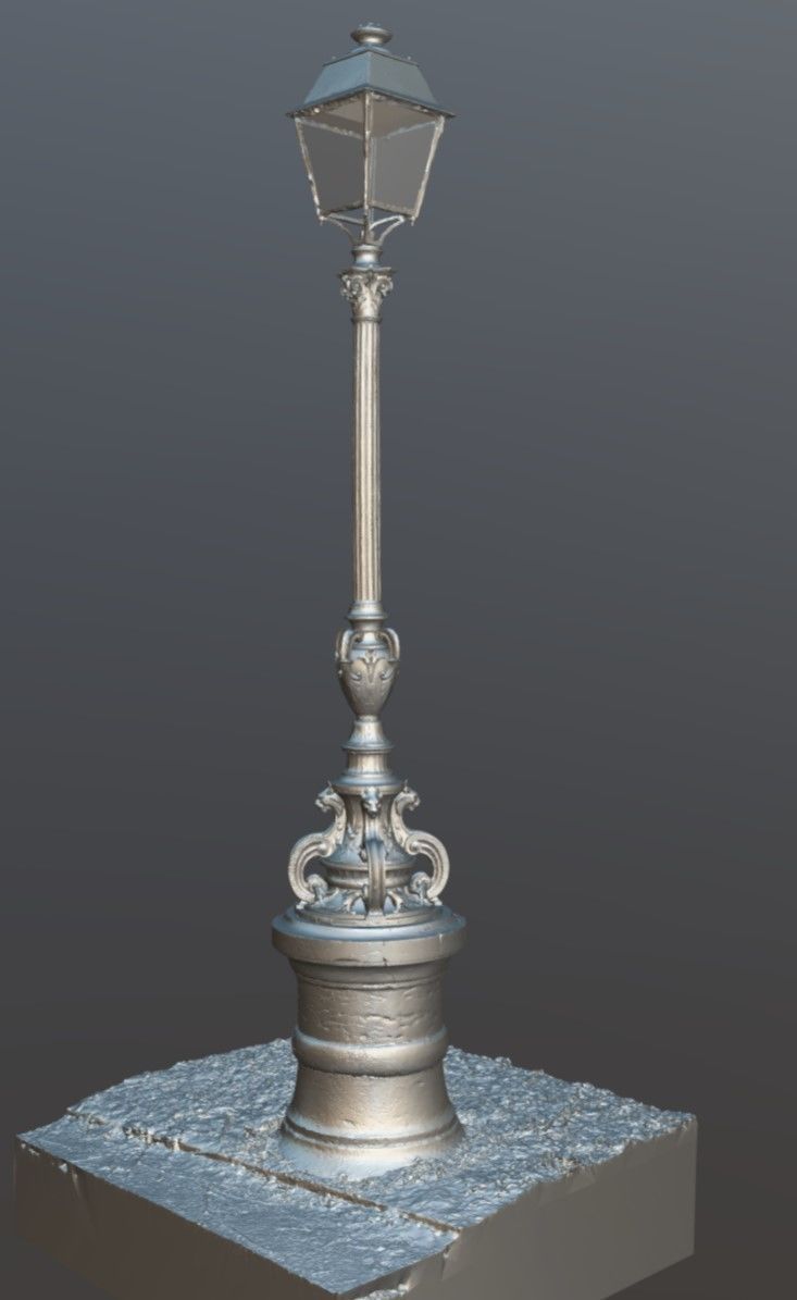 Street lamp Paris 3D model_3