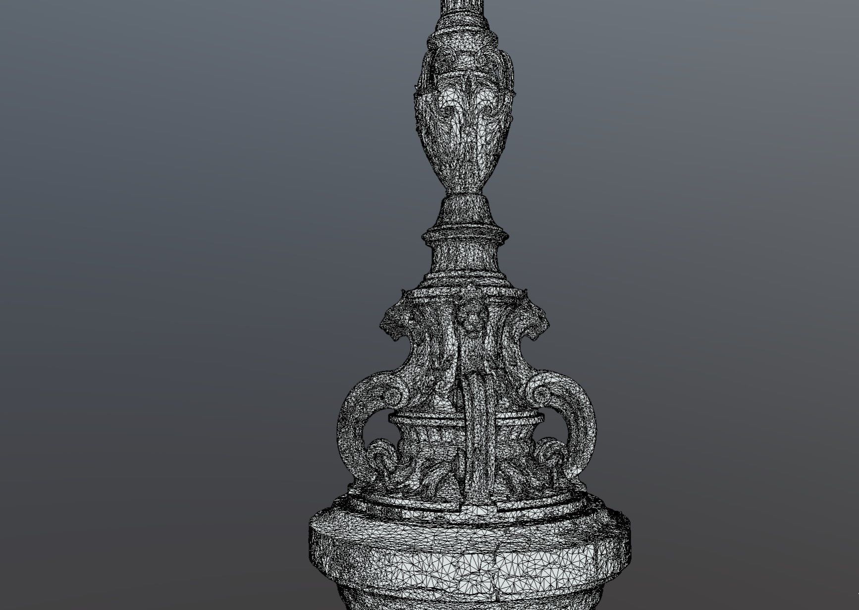 Street lamp Paris 3D model_8