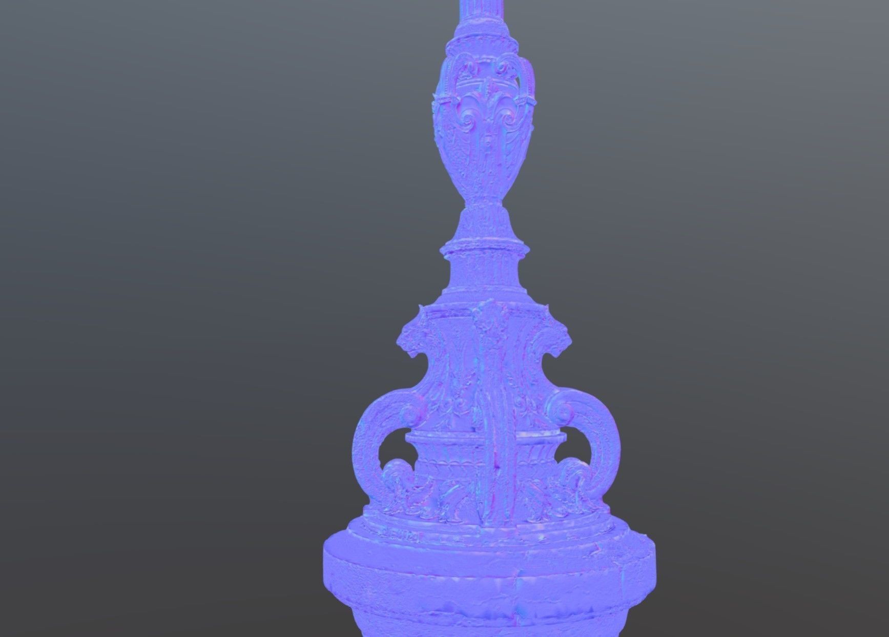 Street lamp Paris 3D model_6