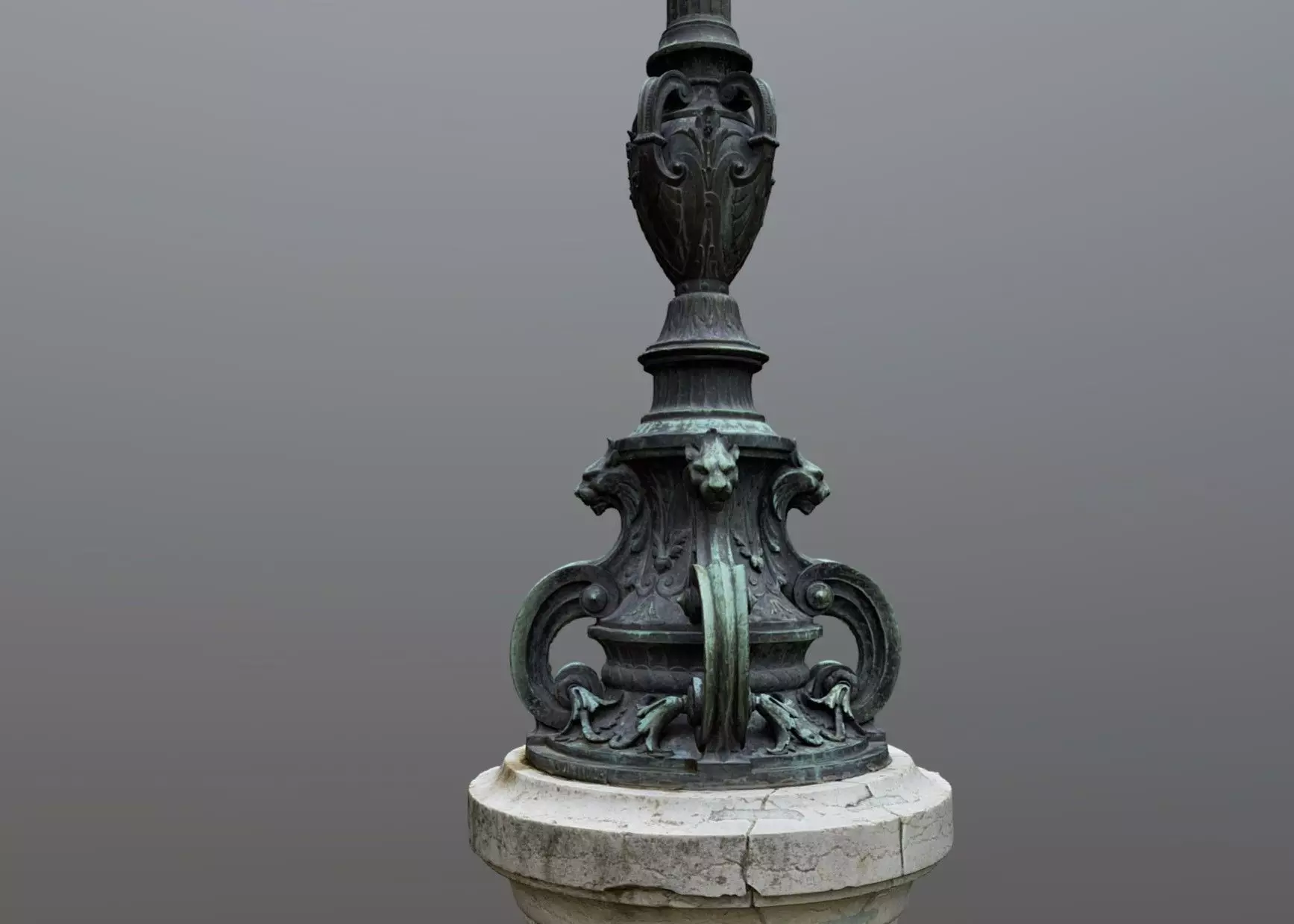 Street lamp Paris 3D model_0