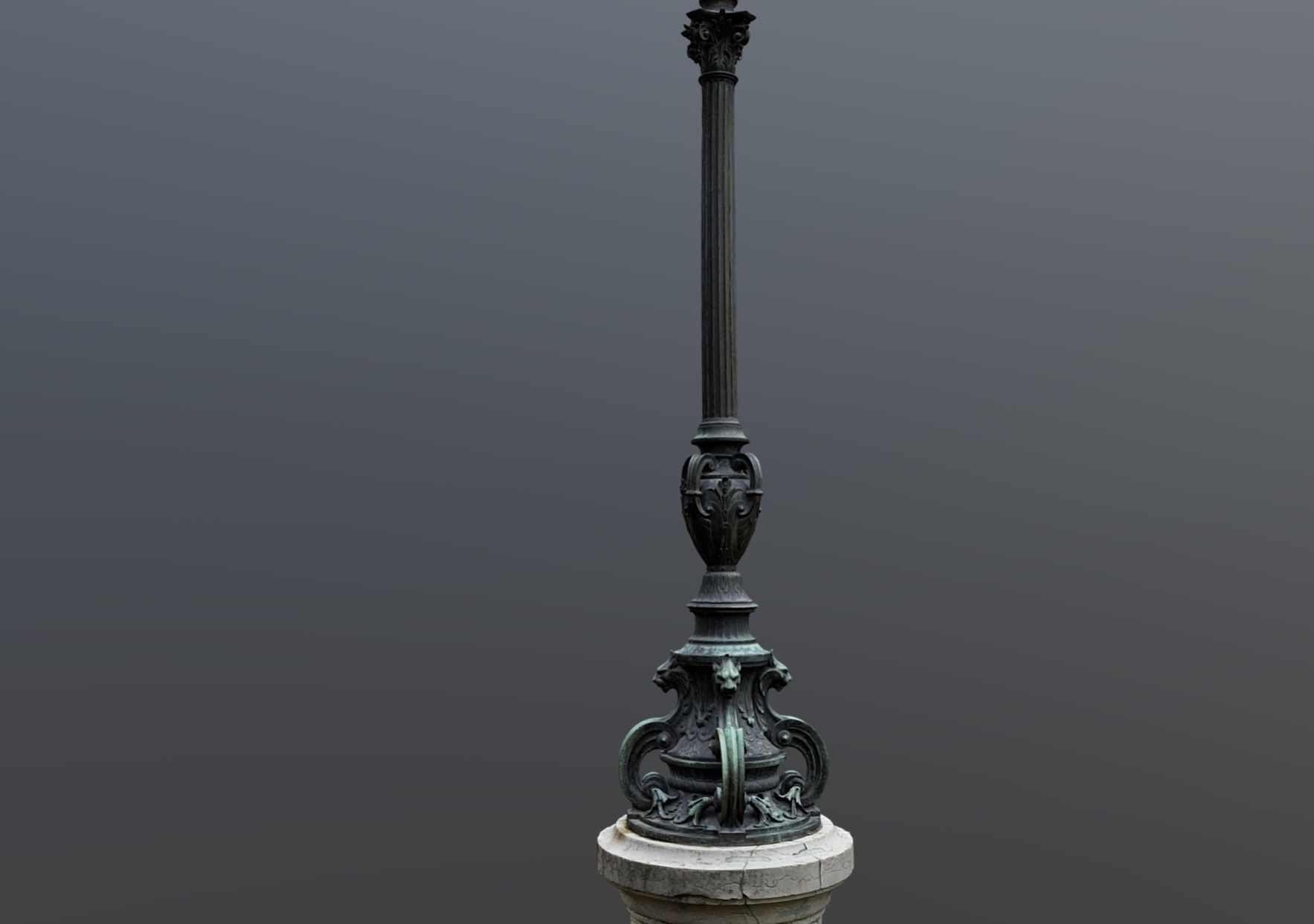 Street lamp Paris 3D model_2
