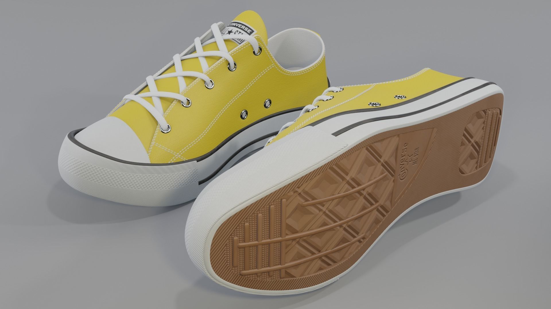 Conver All Stars Low Yellow 3D model_5