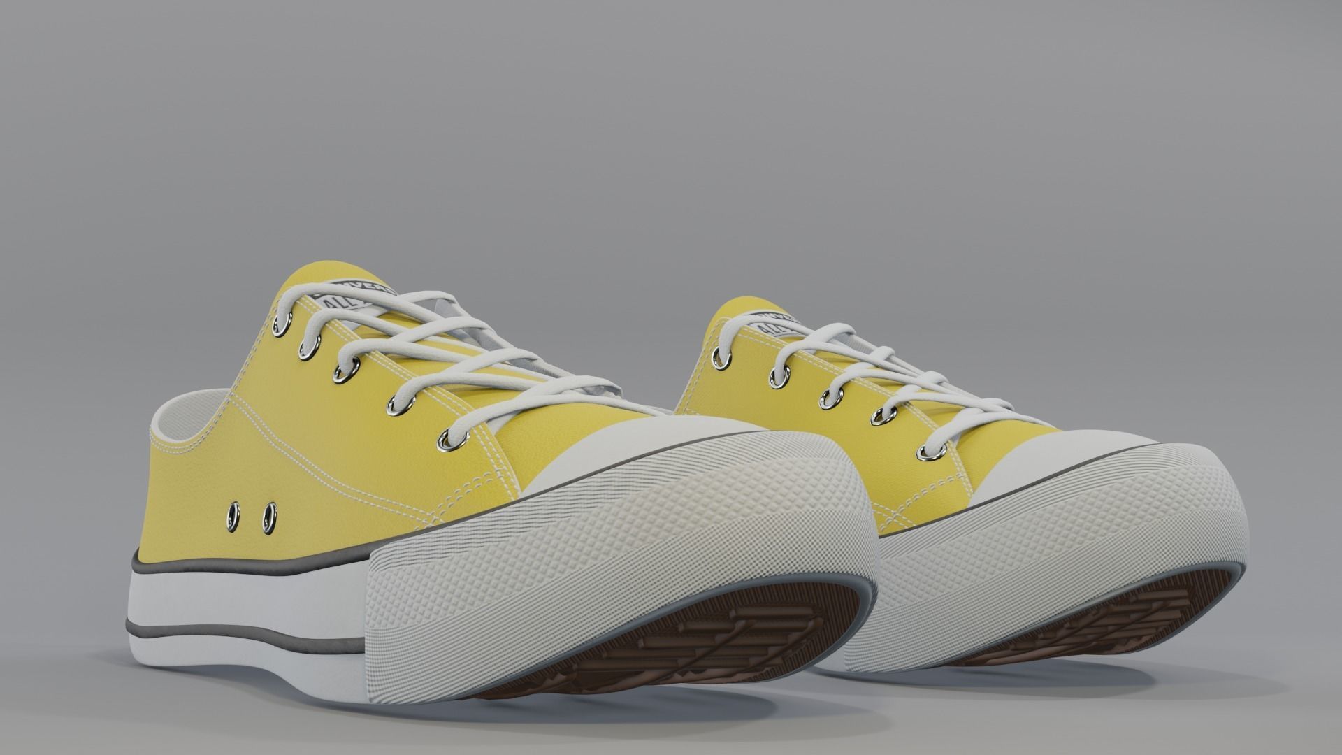 Conver All Stars Low Yellow 3D model_4