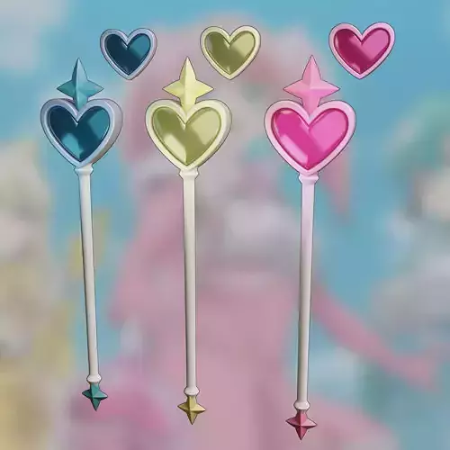 Mahou Shoujo ni Akogarete  Magic wand Gushing over Magical Girls 3D print model
