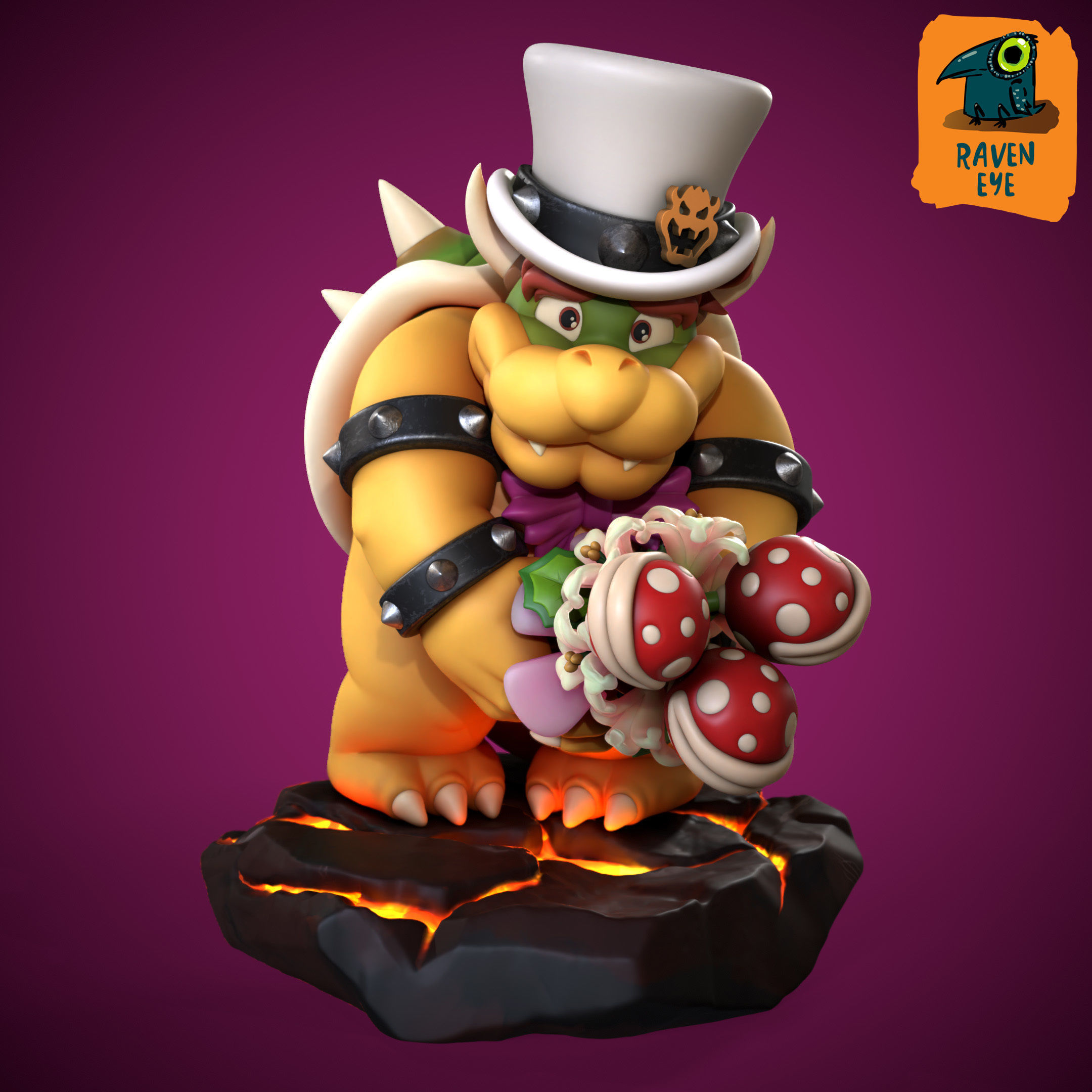 BOWSER FROM SUPER MARIO BROS READY TO PRINT 3D print model_2