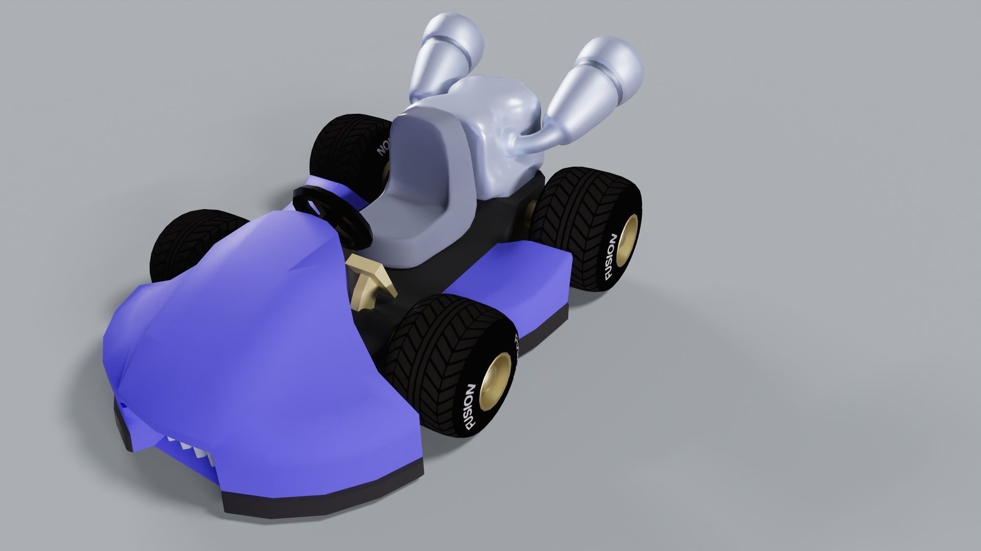 Fusion Kart  Low-poly 3D model_5