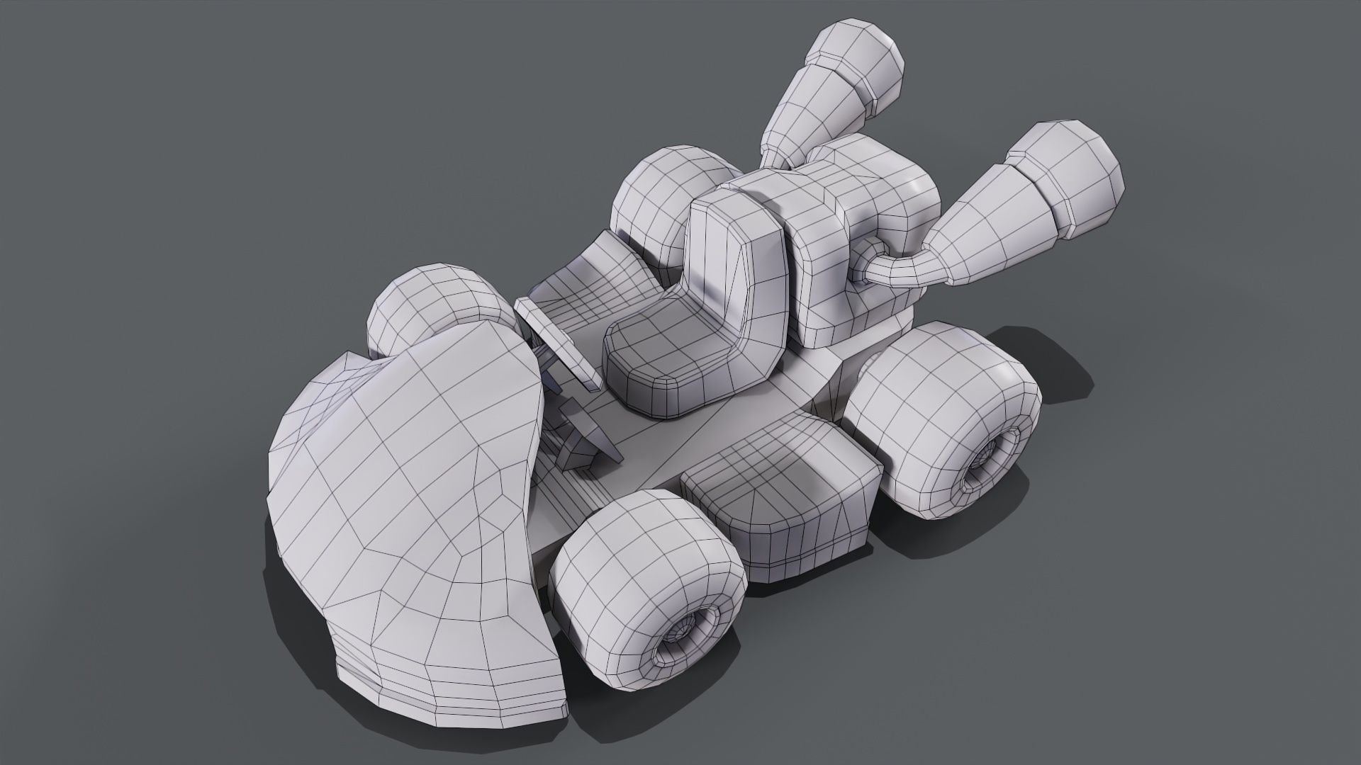 Fusion Kart  Low-poly 3D model_6