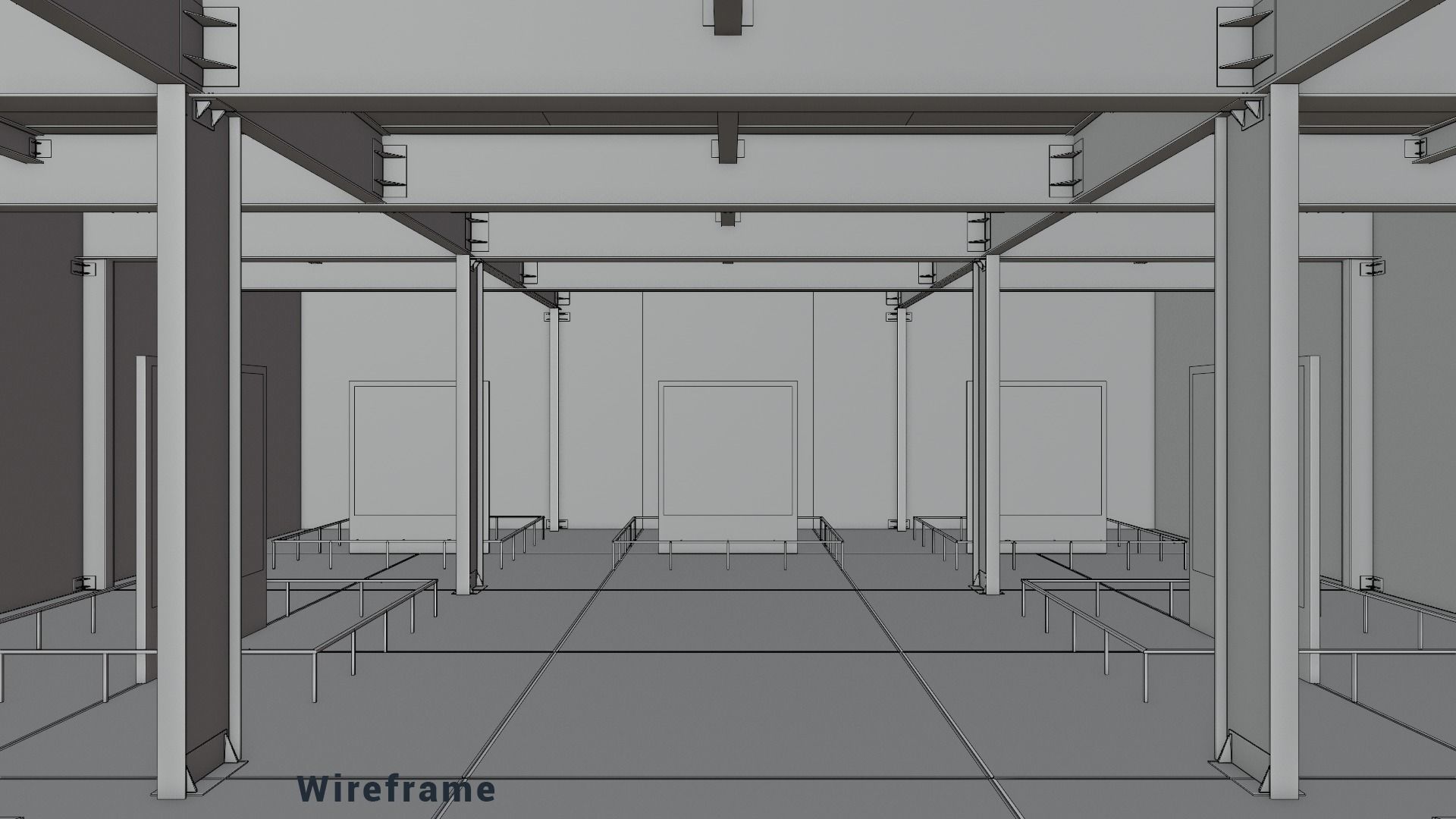 Modular Art Gallery 02 Unity Asset Low-poly 3D model_13