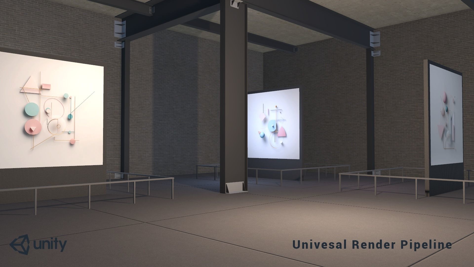 Modular Art Gallery 02 Unity Asset Low-poly 3D model_4